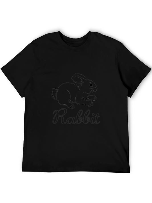 Rabbit Graphic Tee - Black Unisex T-Shirt