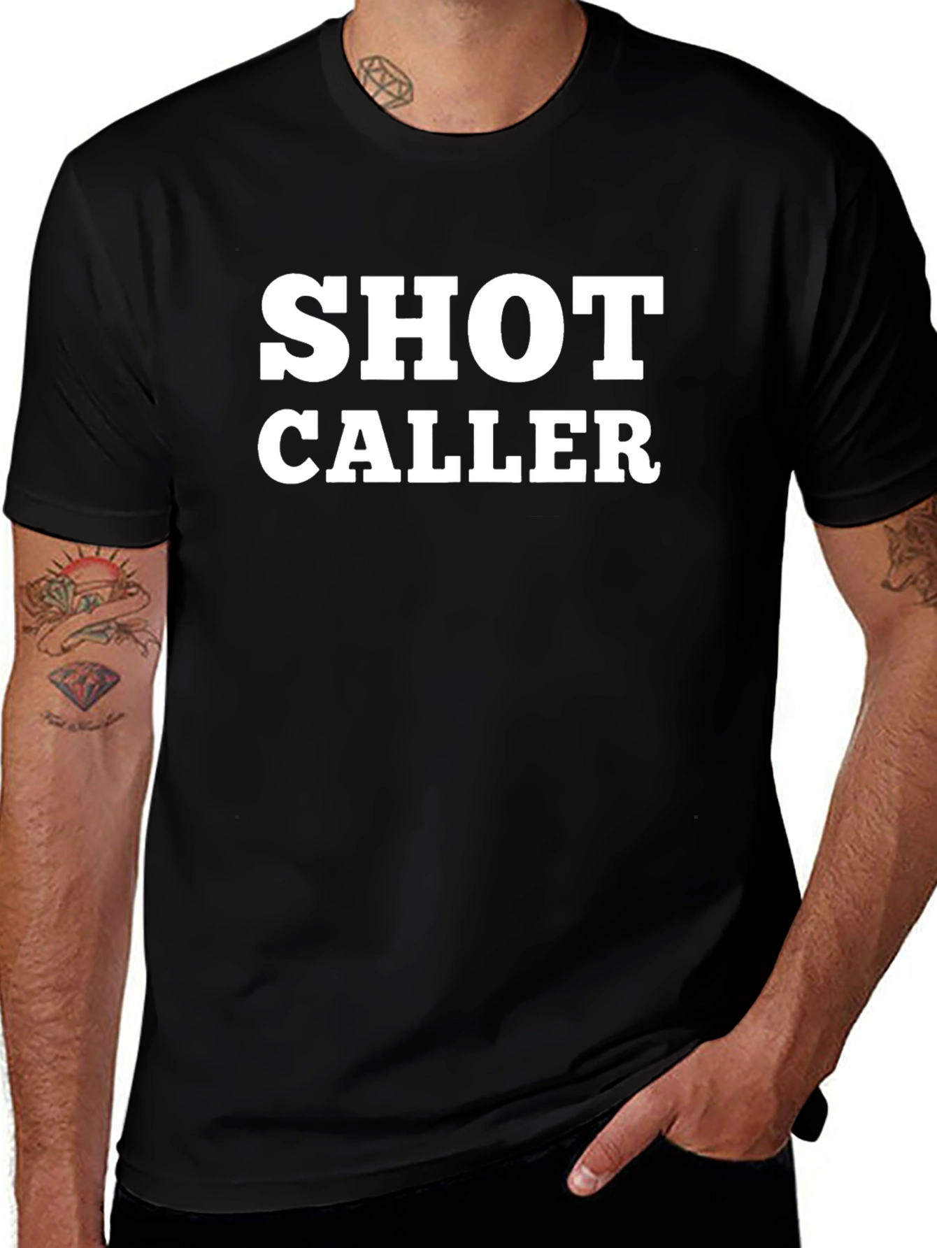 Shot Caller Graphic Tee - Bold Statement Shirt