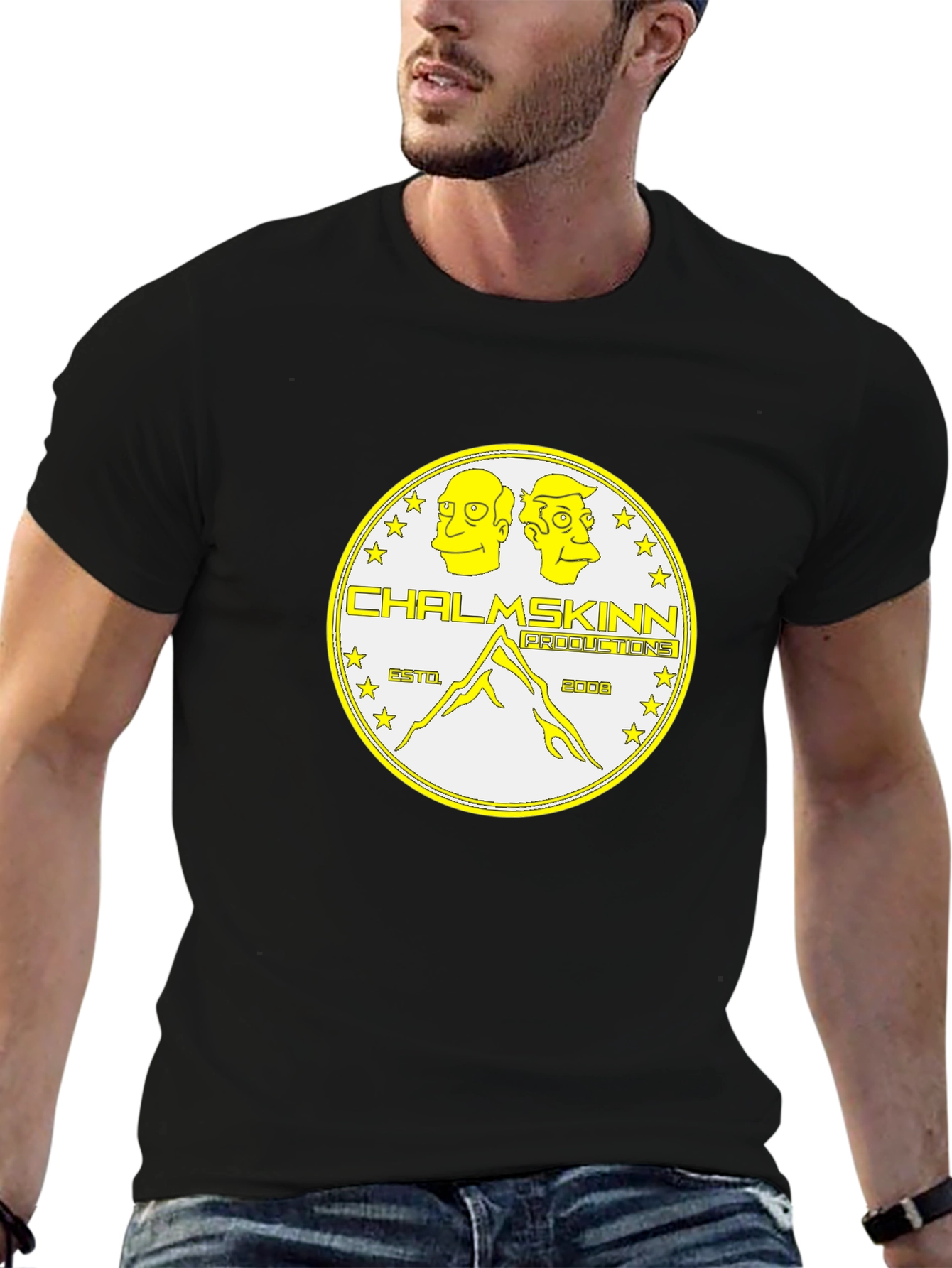 Chalmskin Productions Black Graphic Tee
