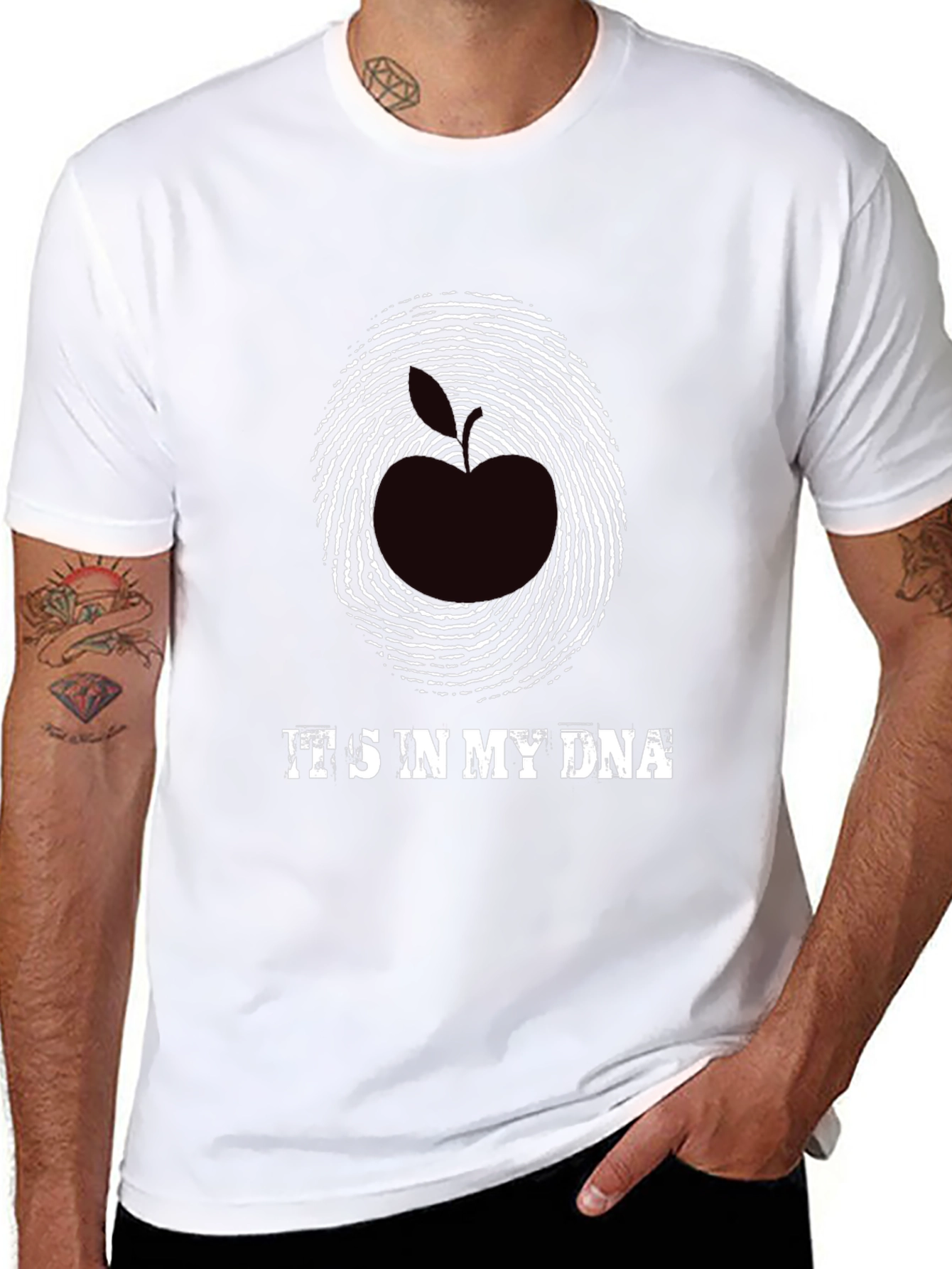 Apple DNA Graphic Tee - Unique Statement Shirt