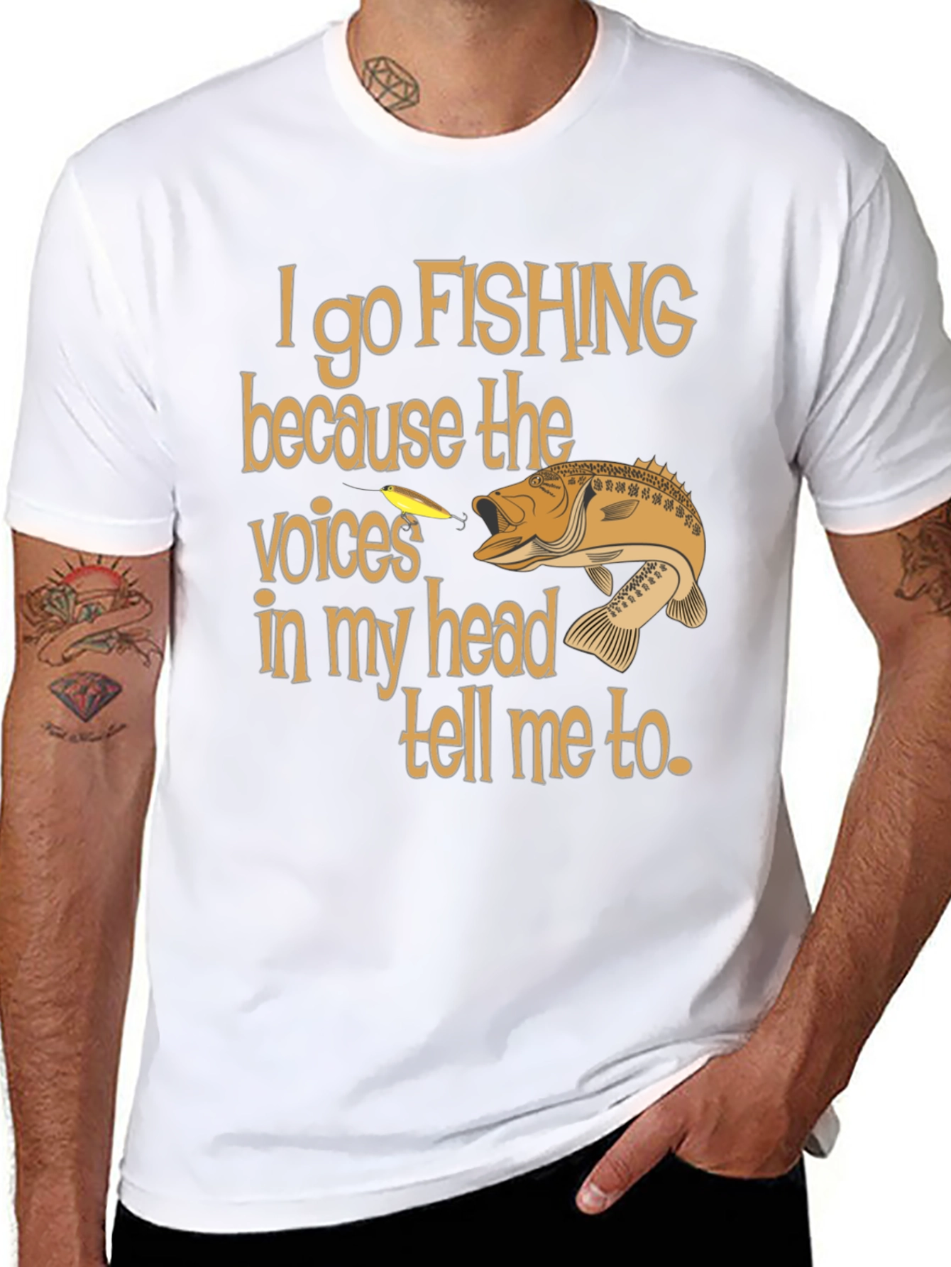 Funny Fishing T-Shirt - Voices In My Head Tee