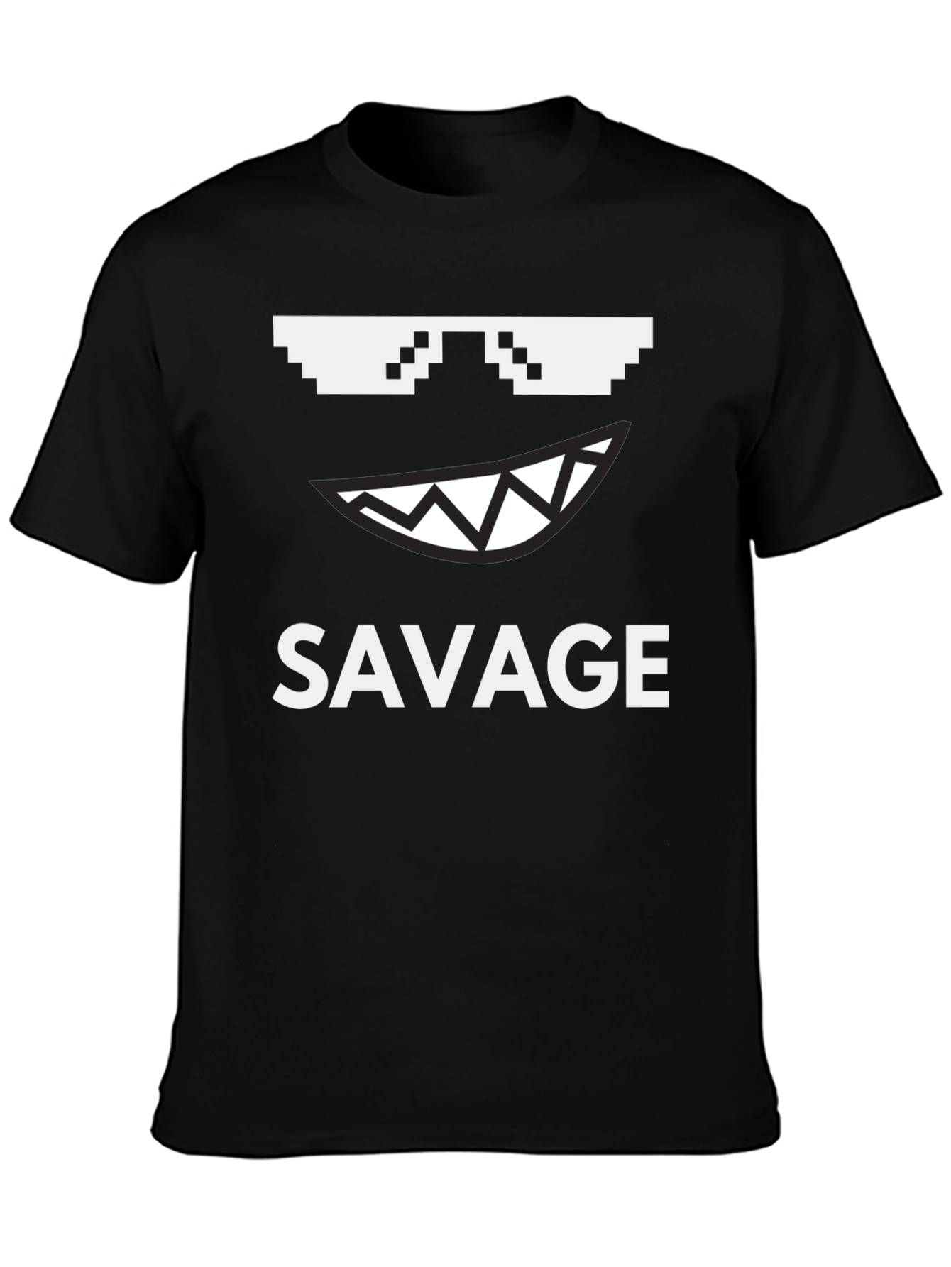 Savage Graphic Tee - Pixel Sunglasses