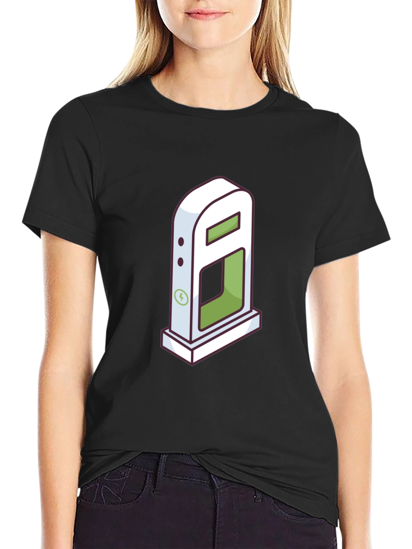 Electric Vehicle Charging Station Graphic T-Shirt