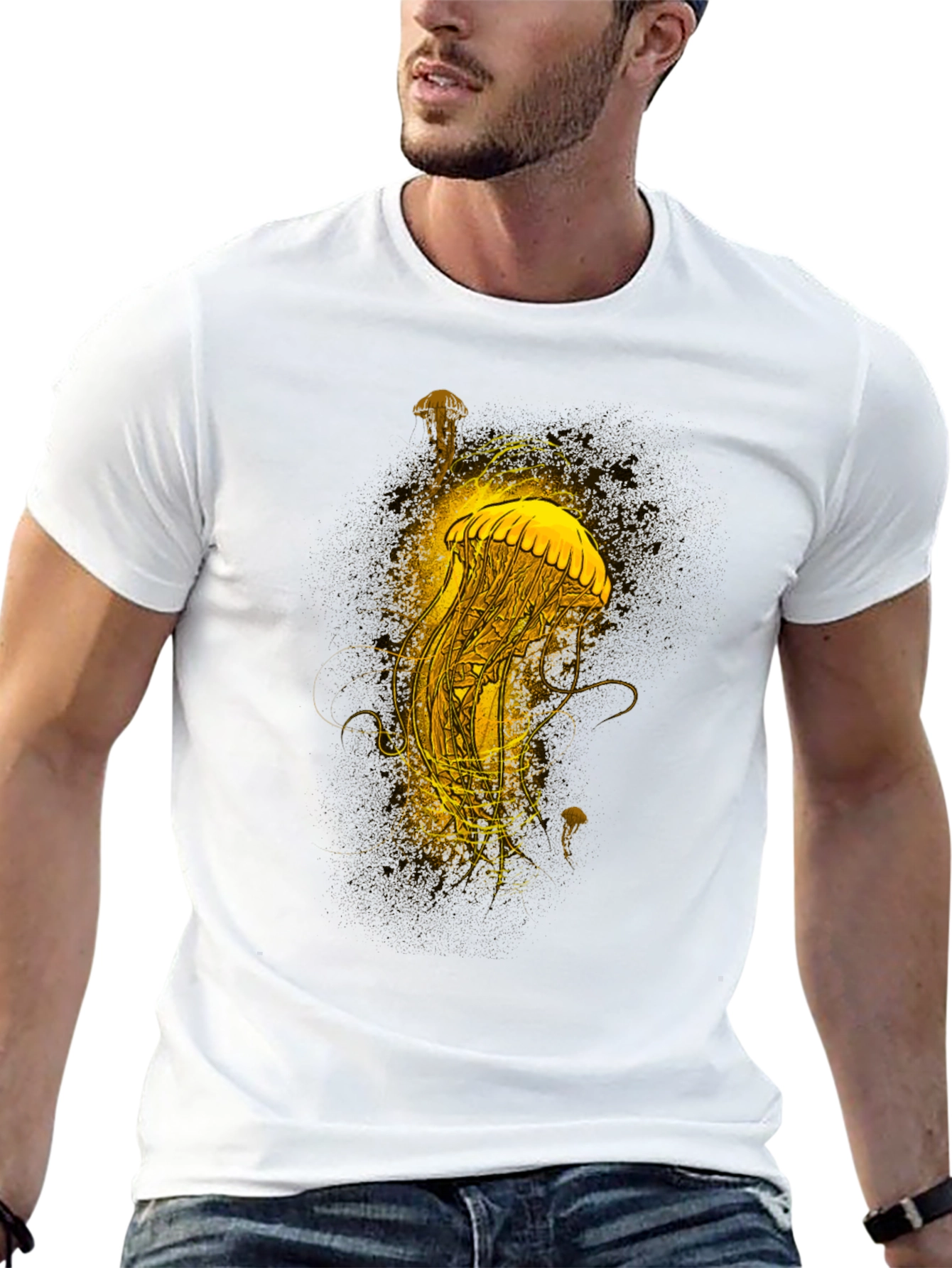 Jellyfish Graphic Black T-Shirt