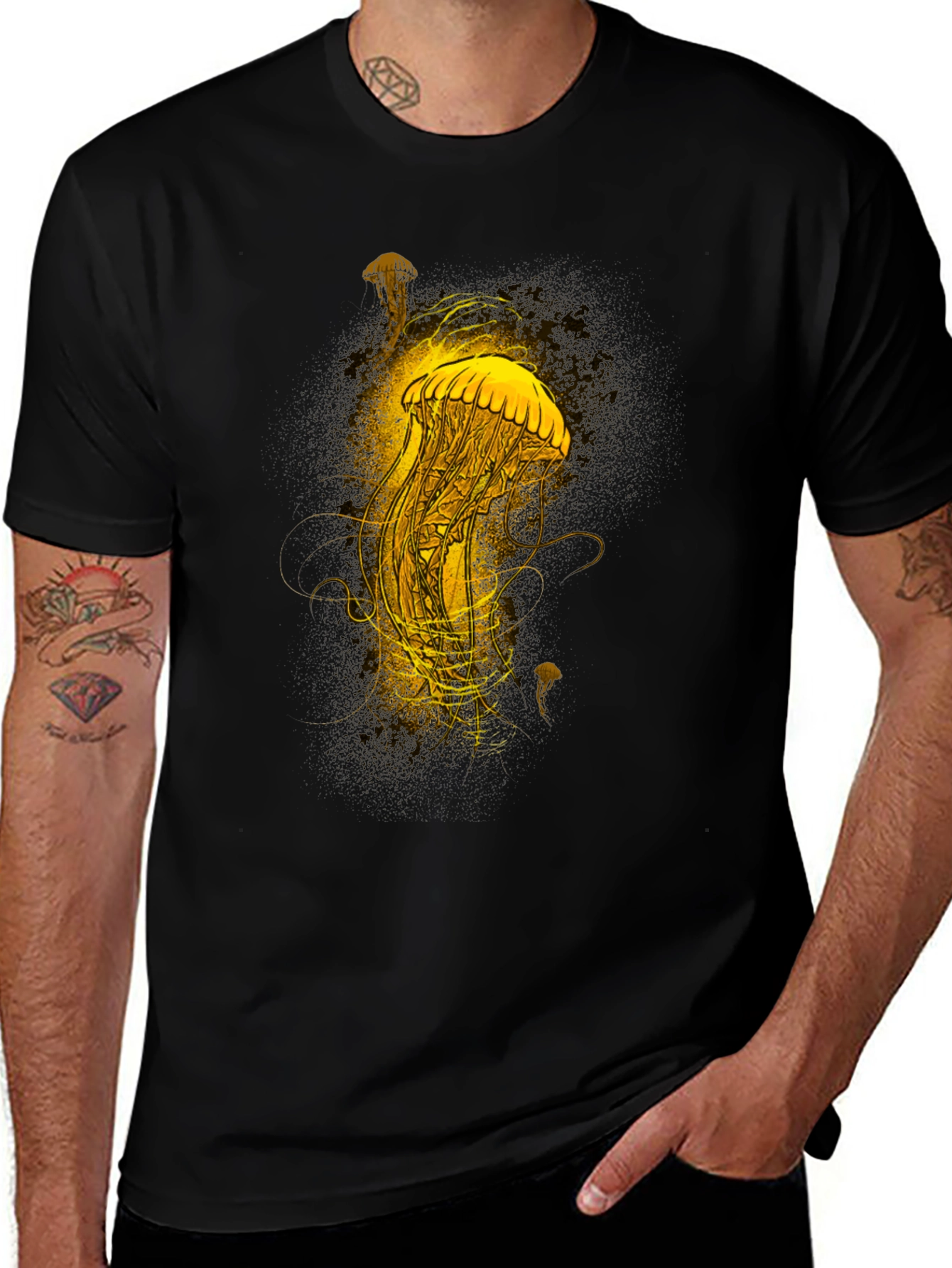 Jellyfish Graphic Black T-Shirt