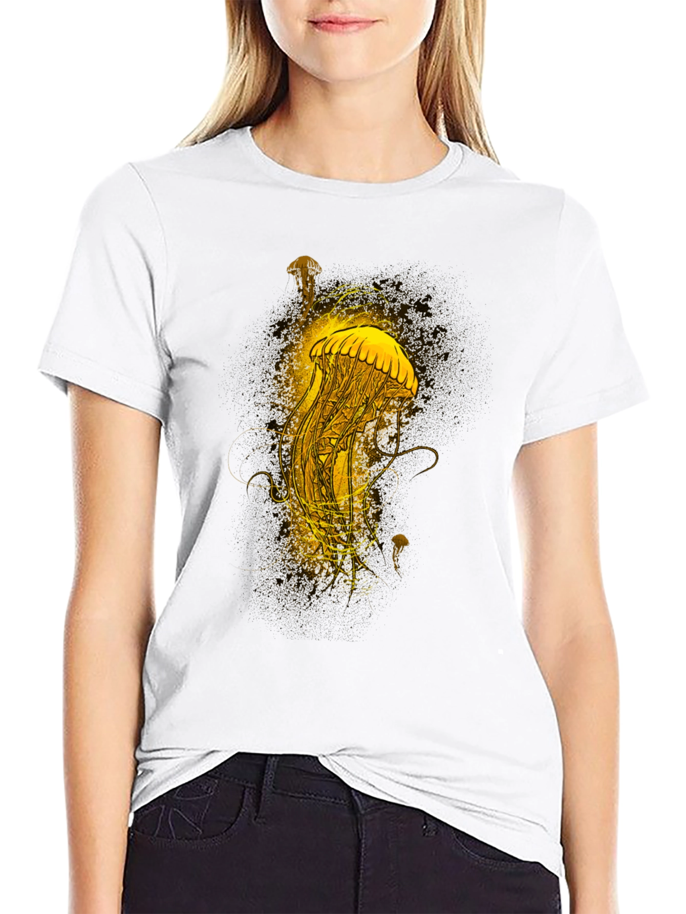 Jellyfish Graphic Black T-Shirt