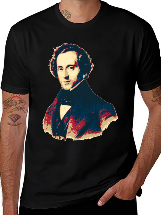 Vintage Portrait Graphic Tee - Classic Black Shirt