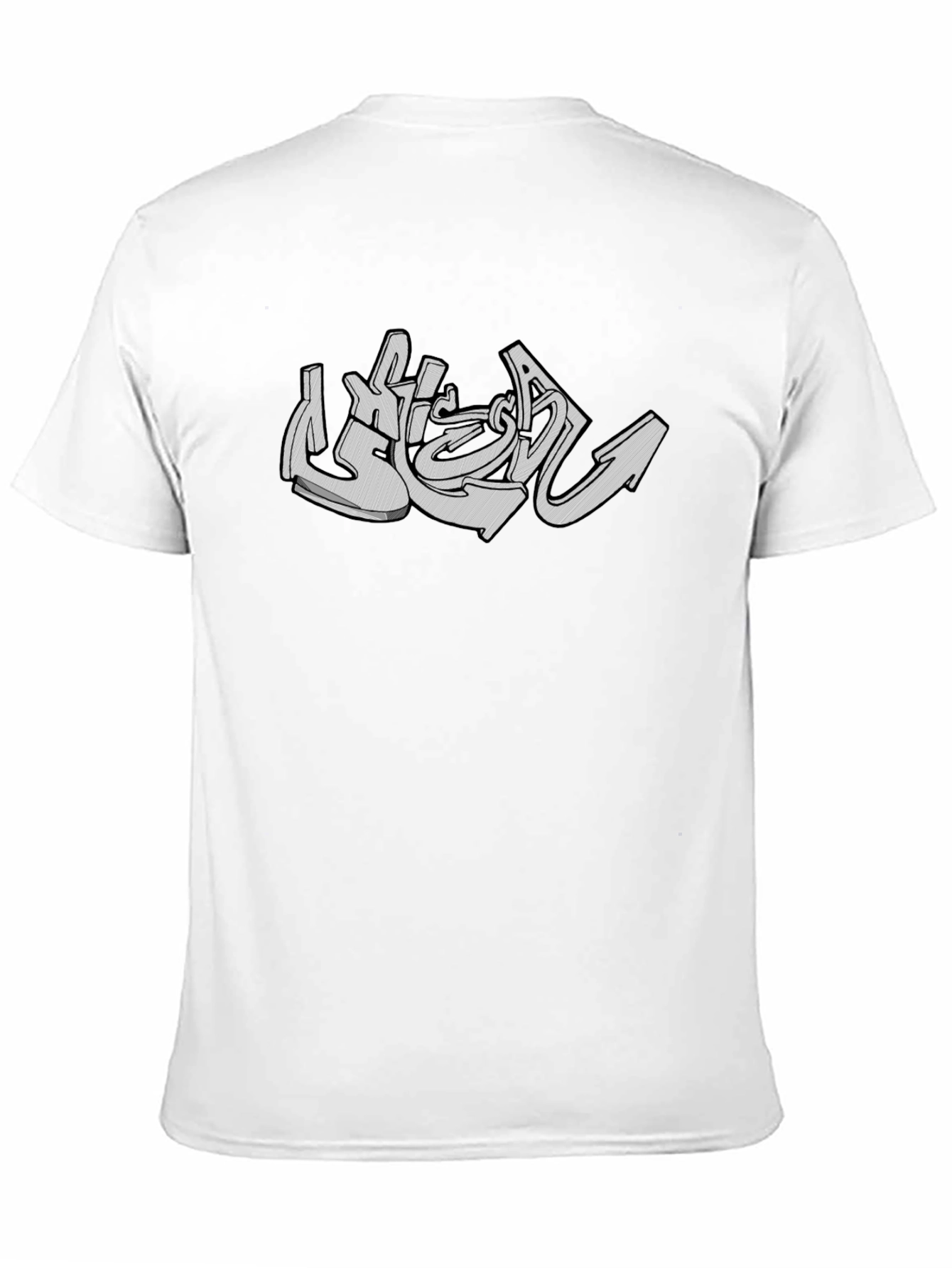 Urban Graffiti Style Graphic Tee - Black