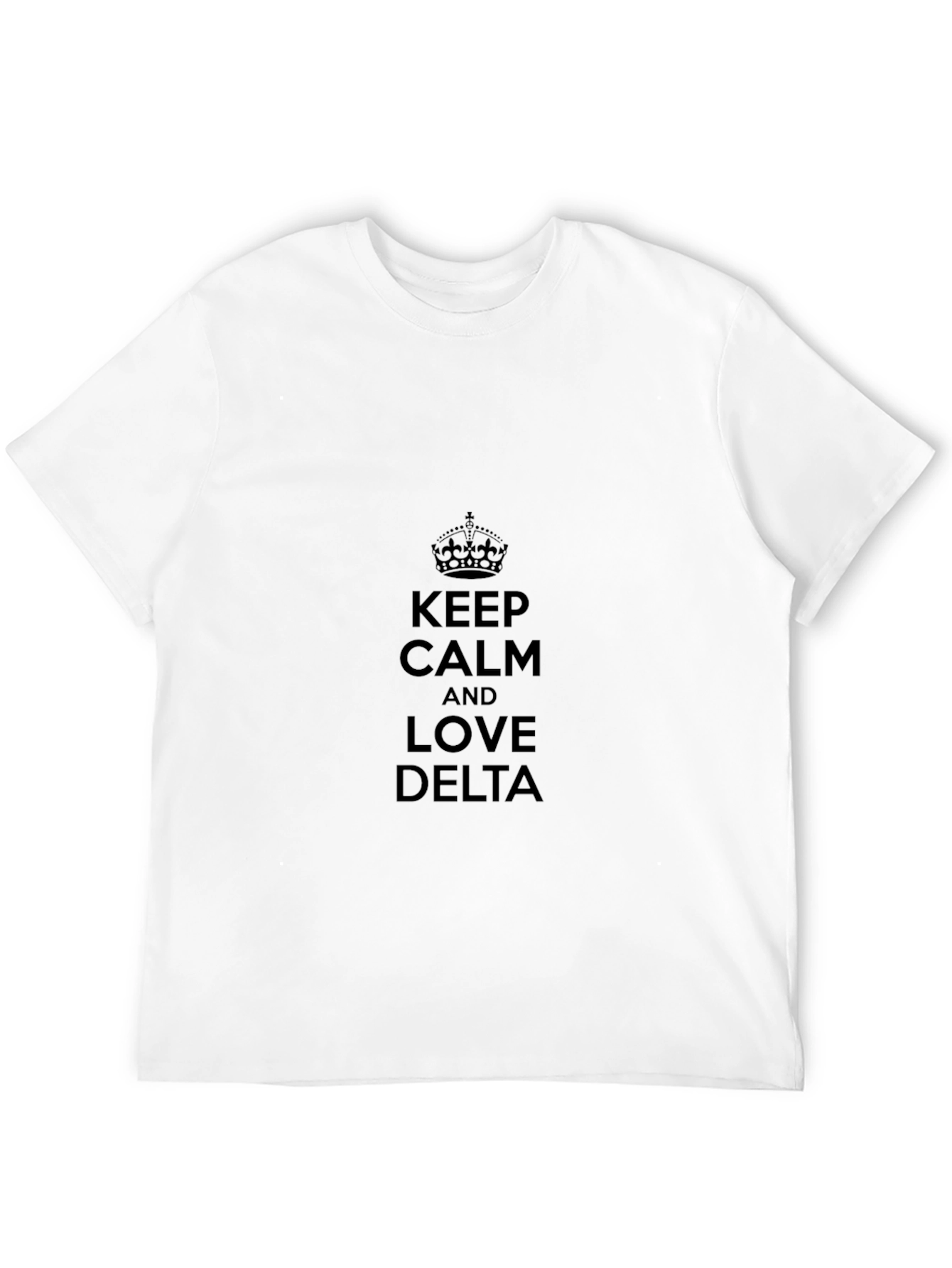 Keep Calm and Love Delta Black T-Shirt