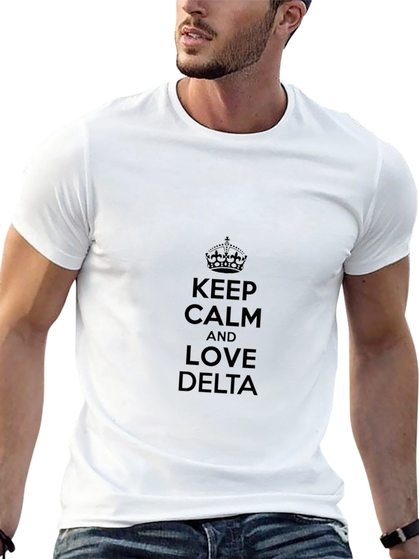 Keep Calm and Love Delta Black T-Shirt