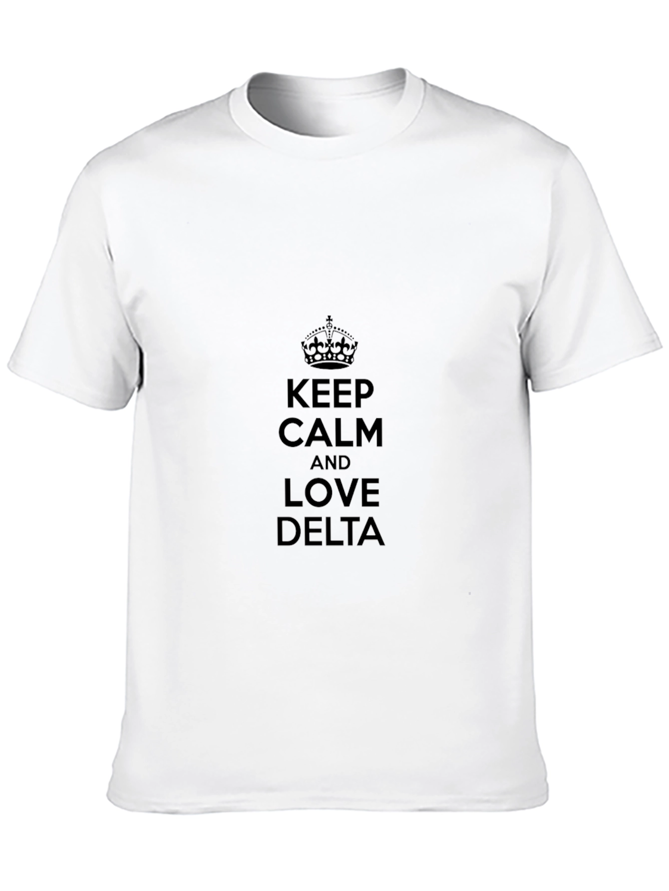 Keep Calm and Love Delta Black T-Shirt
