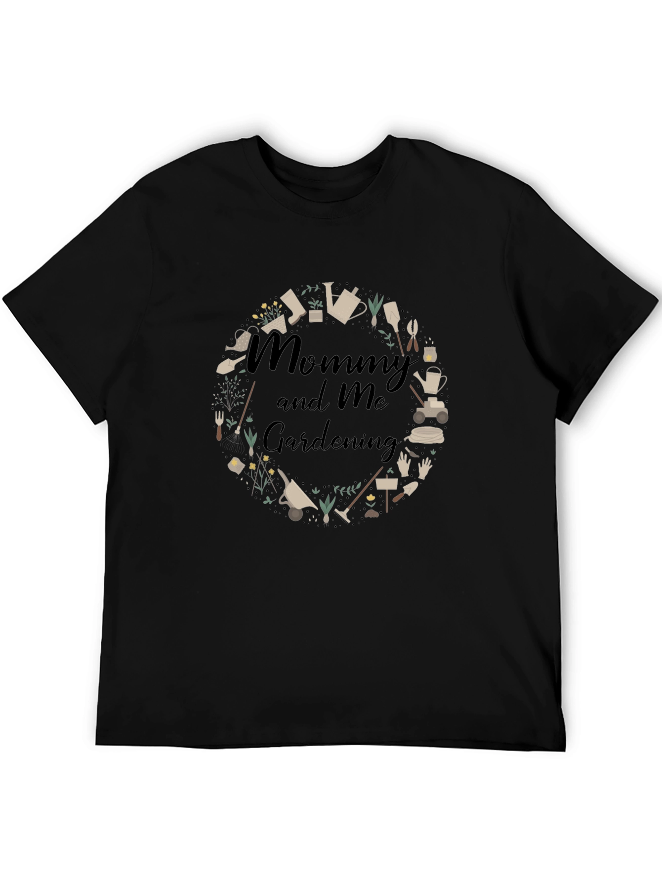 Mommy and Me Gardening Black T-Shirt