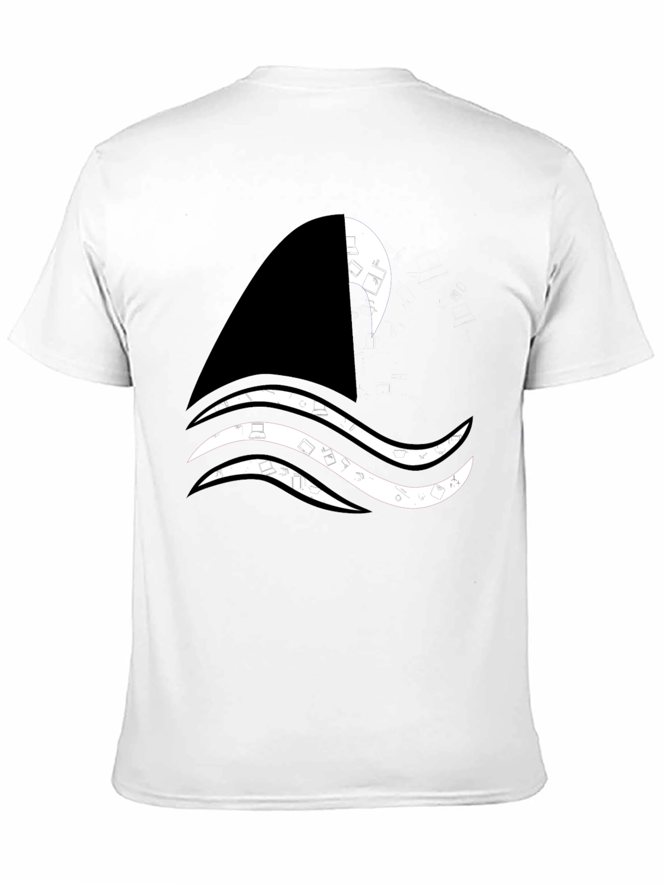 Shark Wave Graphic Tee - Black