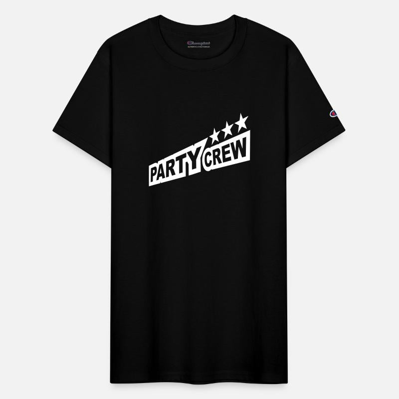 Party Crew Team Fun Friends Group Member Text Logo