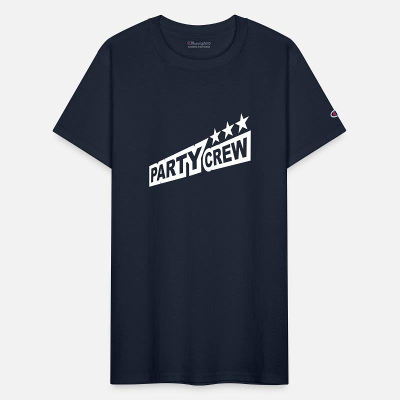 Party Crew Team Fun Friends Group Member Text Logo