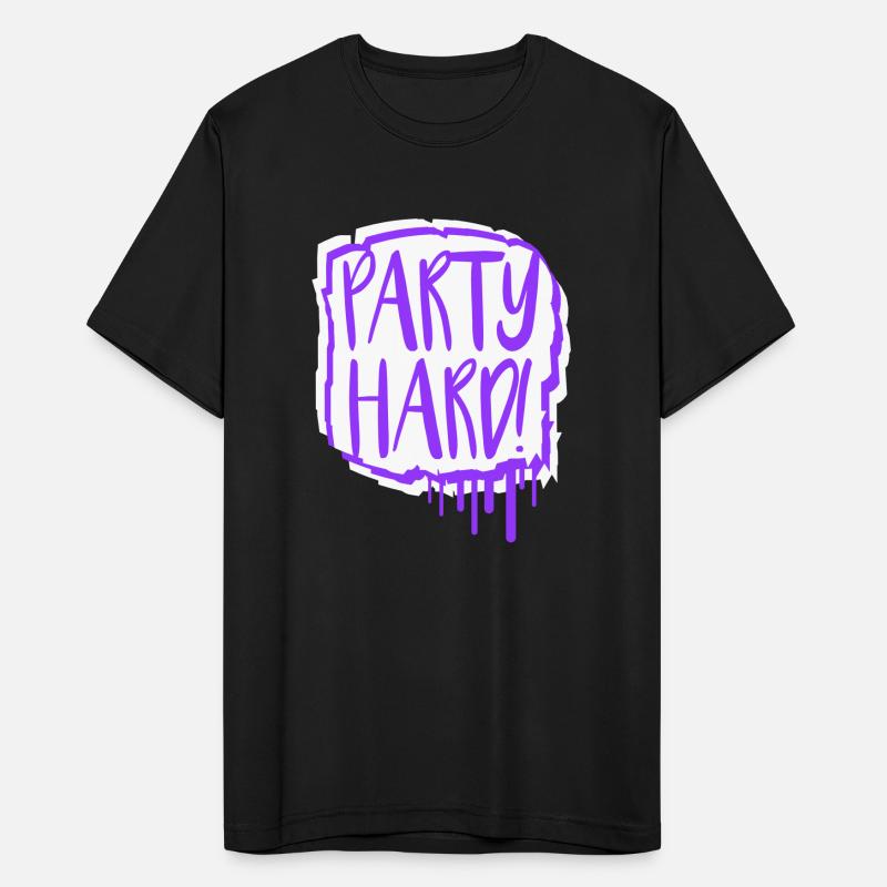 Party Hard Graffiti Spray Drops Stamp Text Slogan
