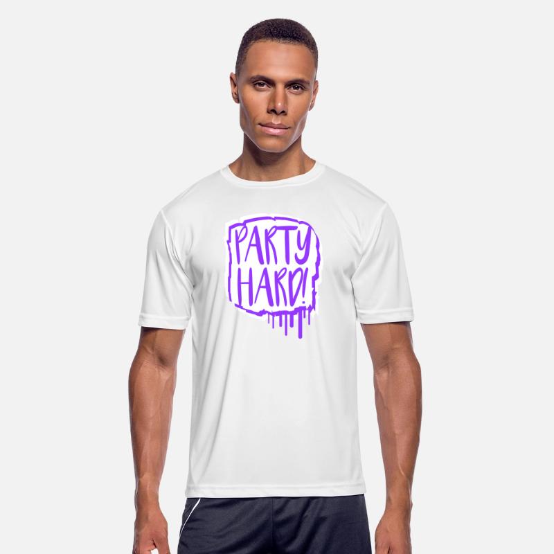 Party Hard Graffiti Spray Drops Stamp Text Slogan