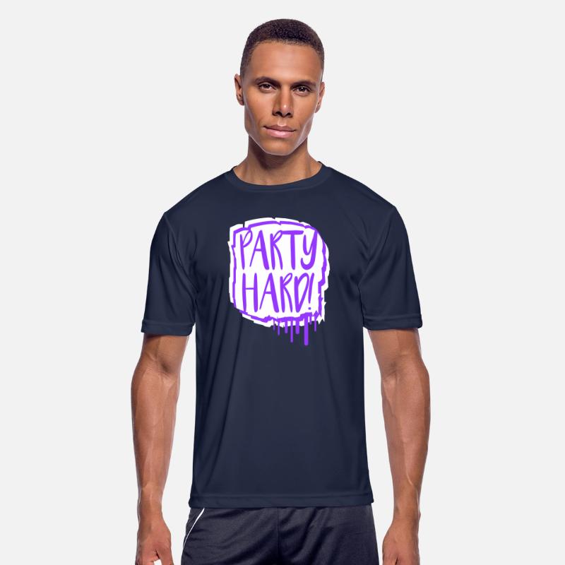 Party Hard Graffiti Spray Drops Stamp Text Slogan