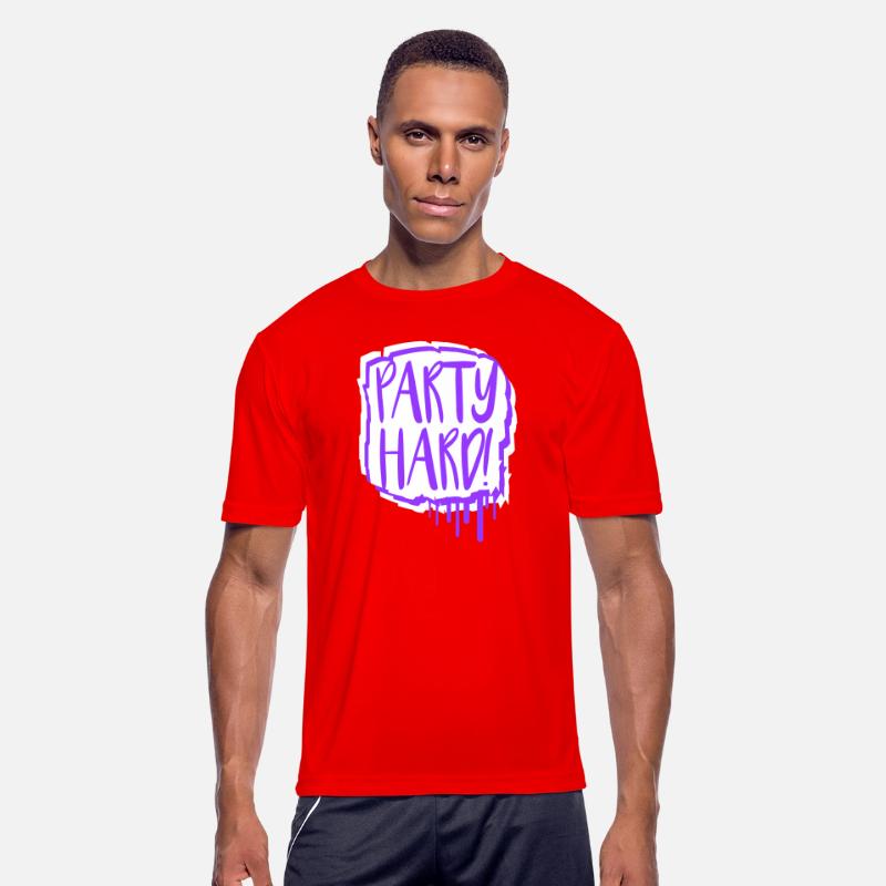 Party Hard Graffiti Spray Drops Stamp Text Slogan