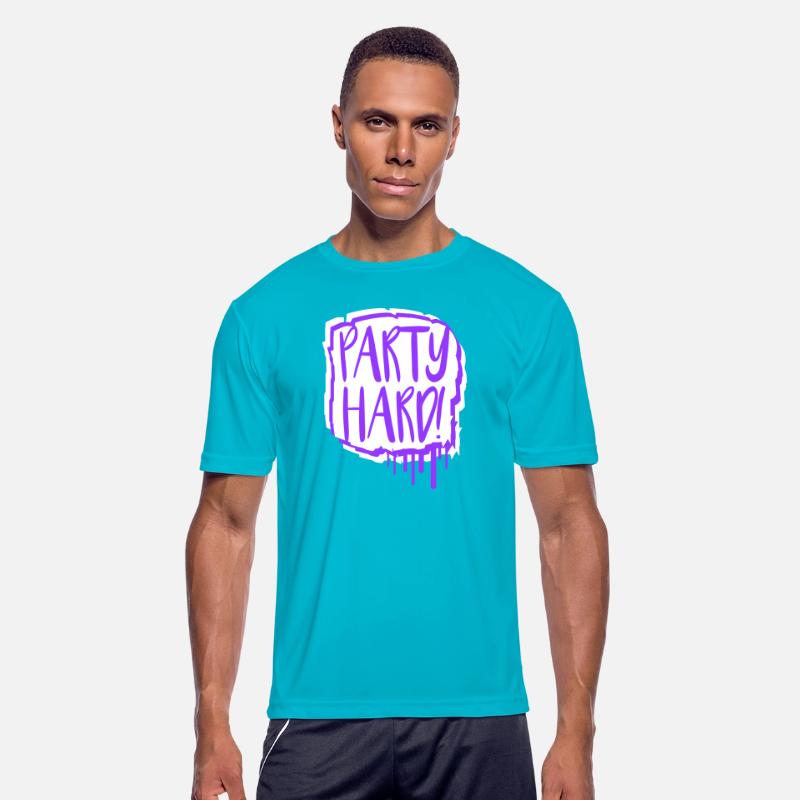 Party Hard Graffiti Spray Drops Stamp Text Slogan
