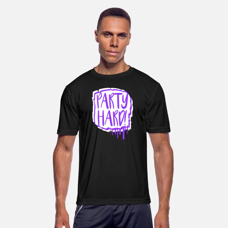 Party Hard Graffiti Spray Drops Stamp Text Slogan