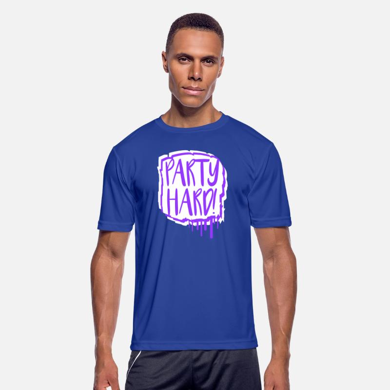 Party Hard Graffiti Spray Drops Stamp Text Slogan