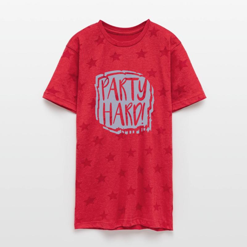 Party Hard Graffiti Spray Drops Stamp Text Slogan