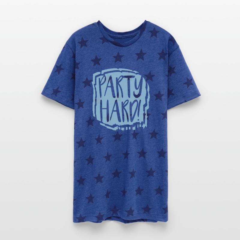 Party Hard Graffiti Spray Drops Stamp Text Slogan