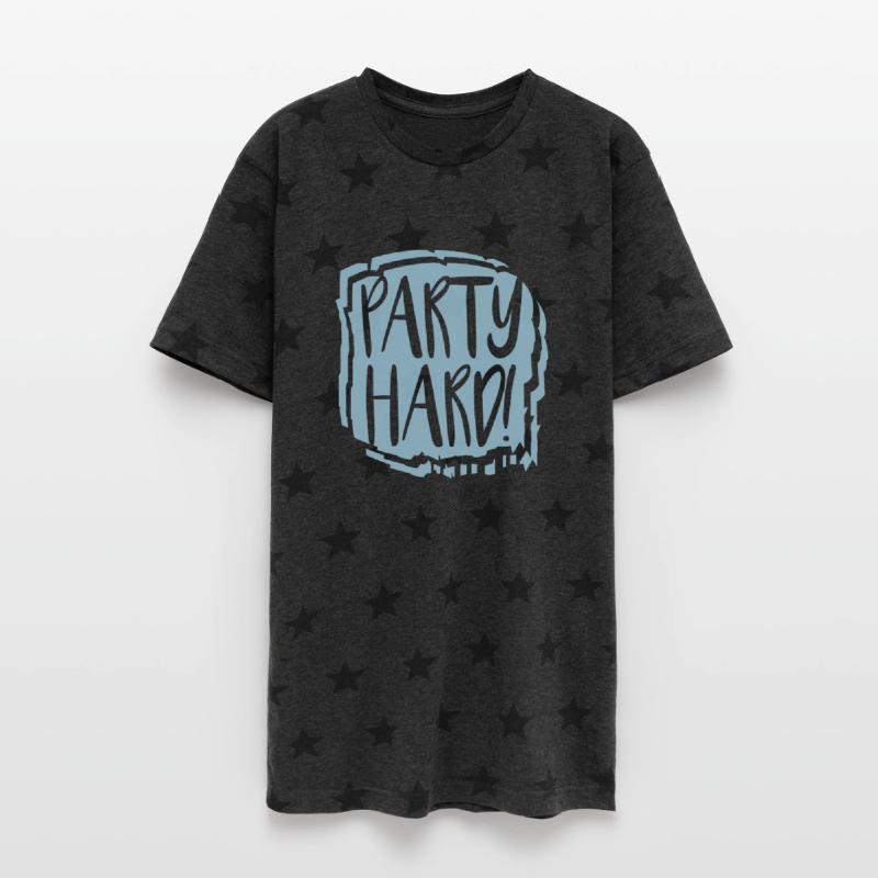 Party Hard Graffiti Spray Drops Stamp Text Slogan