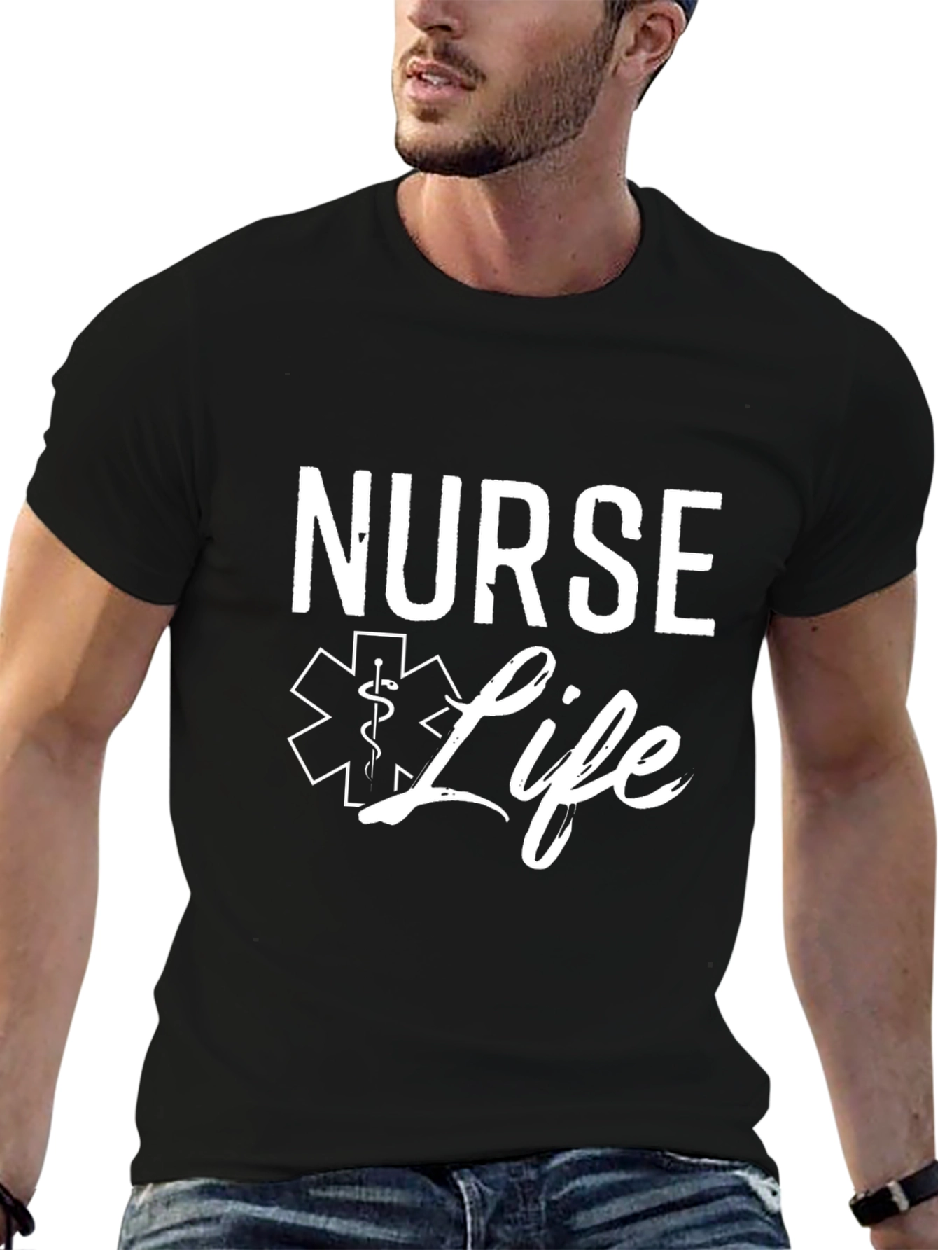 Nurse Life Graphic Tee - Black