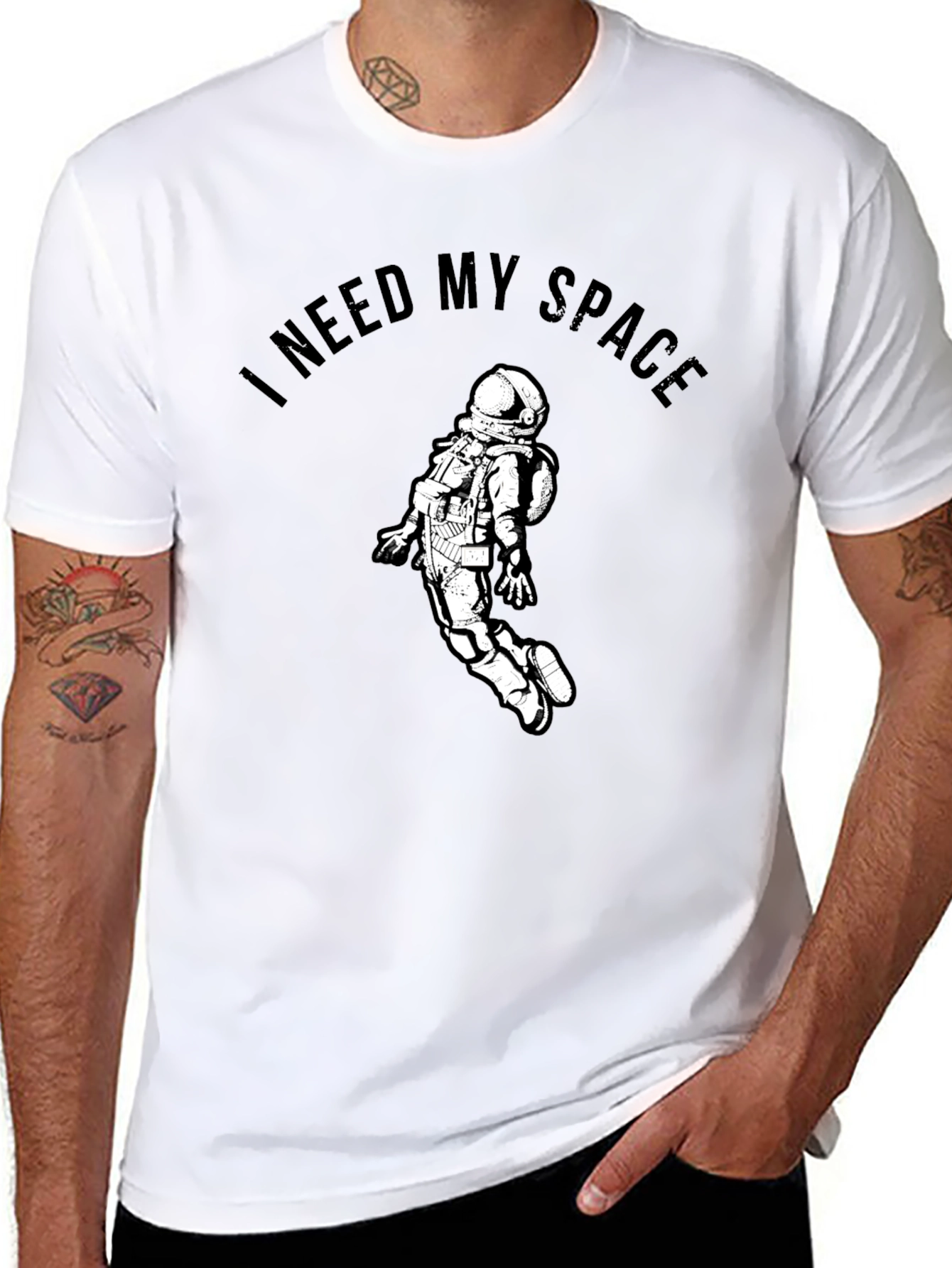 I Need My Space Astronaut Graphic T-Shirt