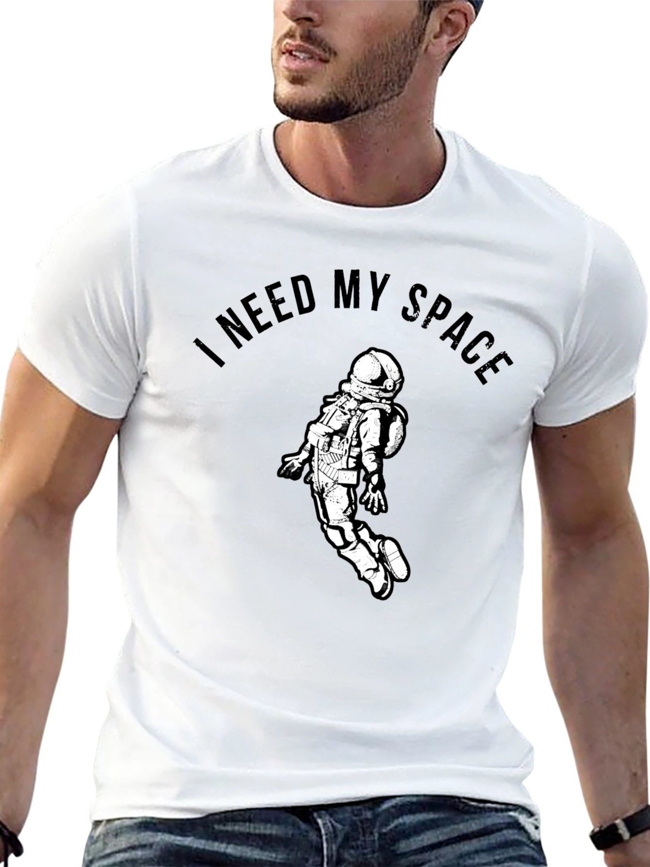 I Need My Space Astronaut Graphic T-Shirt