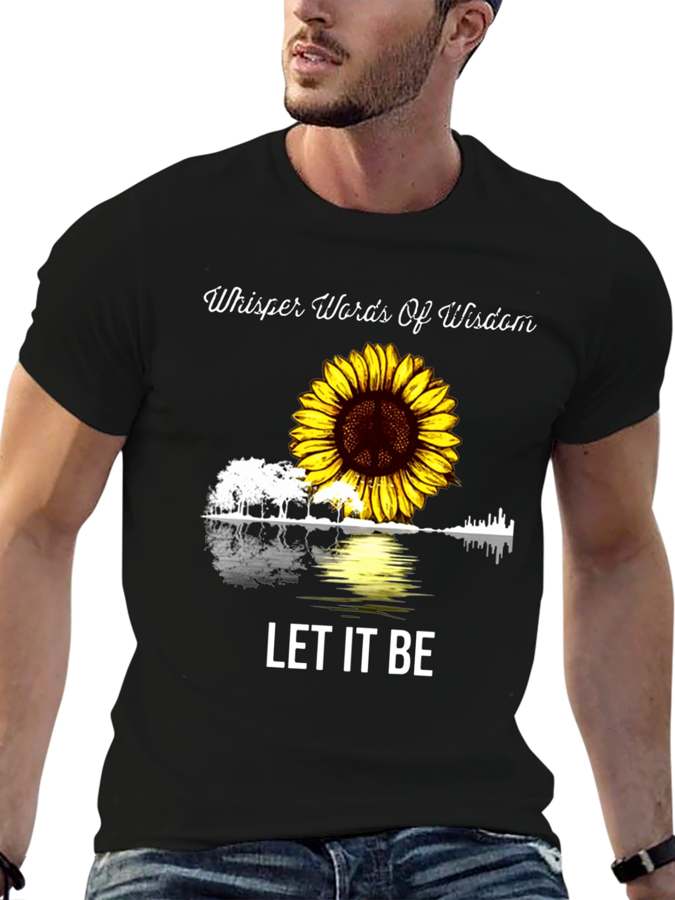 Whisper Words of Wisdom Sunflower Guitar T-Shirt