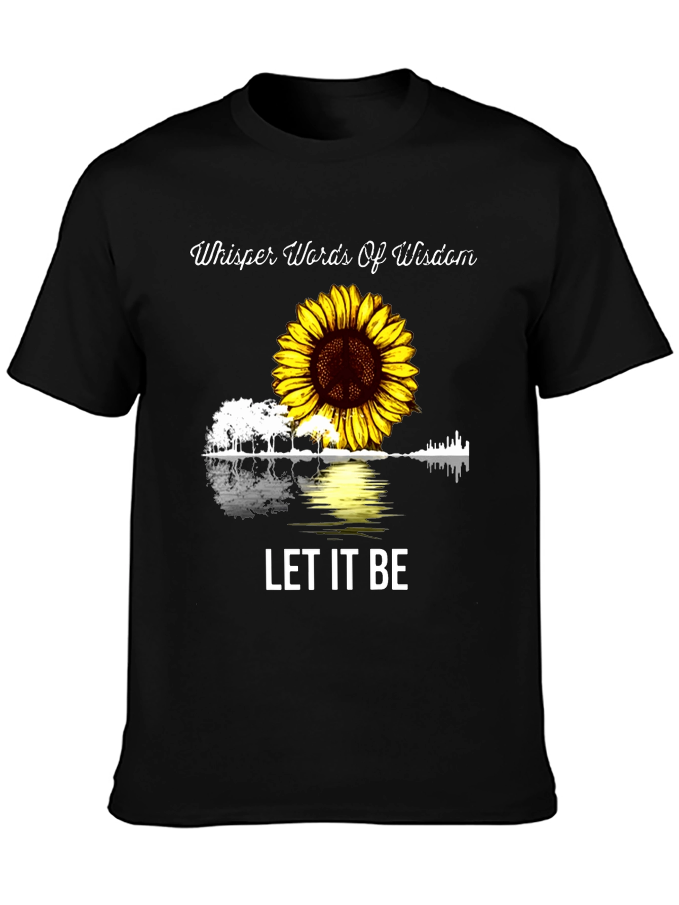 Whisper Words of Wisdom Sunflower Guitar T-Shirt