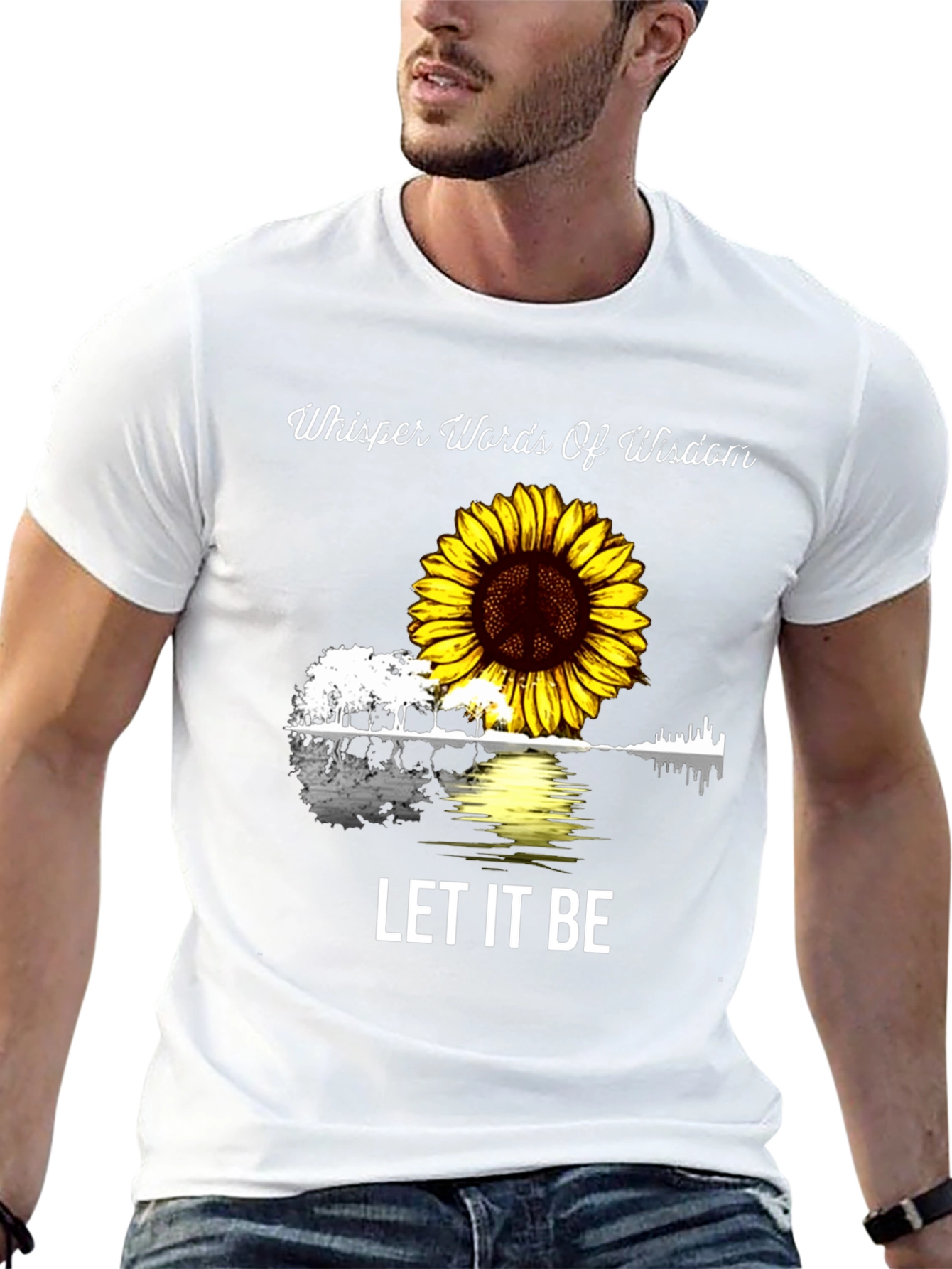 Whisper Words of Wisdom Sunflower Guitar T-Shirt