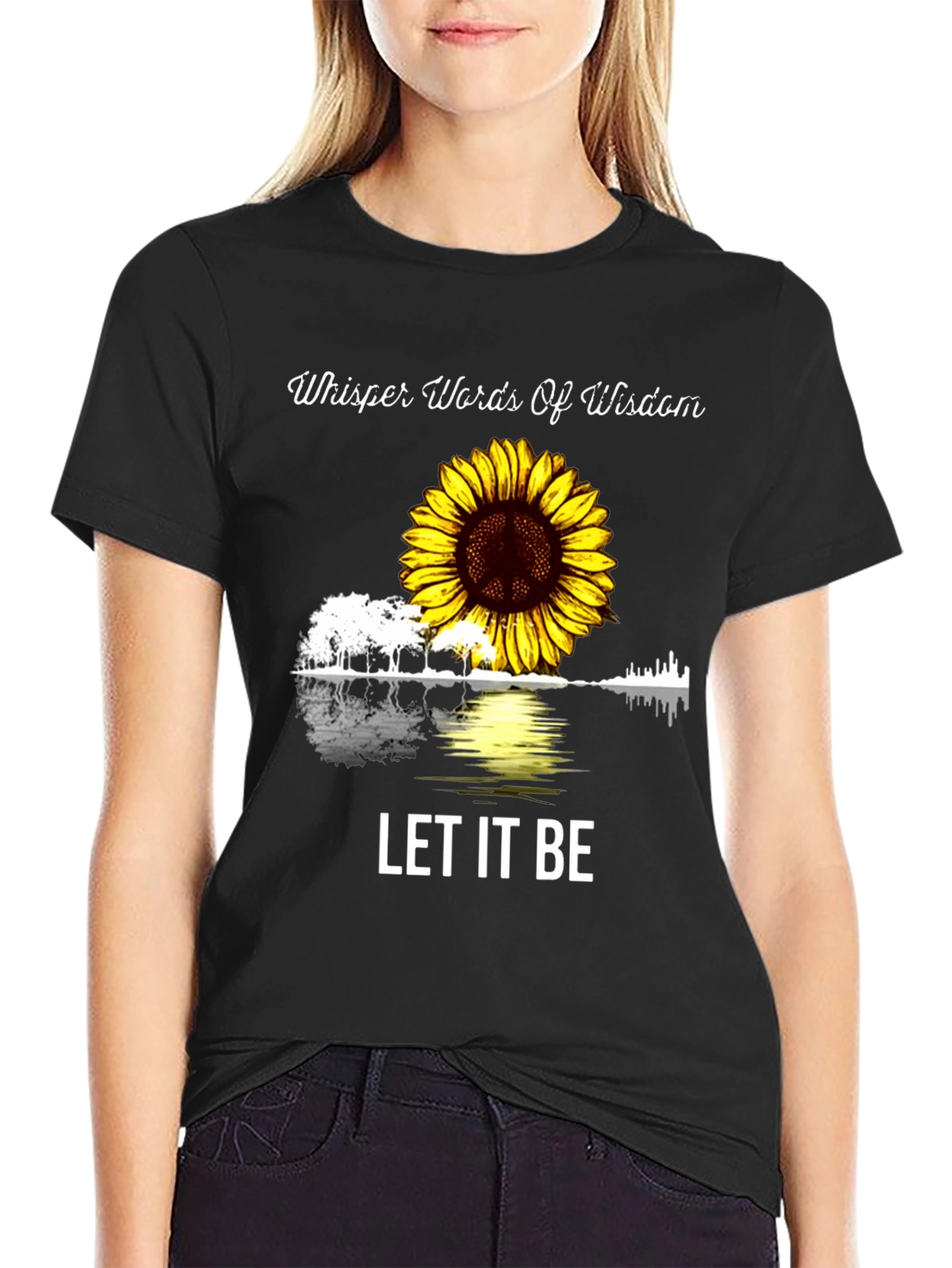 Whisper Words of Wisdom Sunflower Guitar T-Shirt
