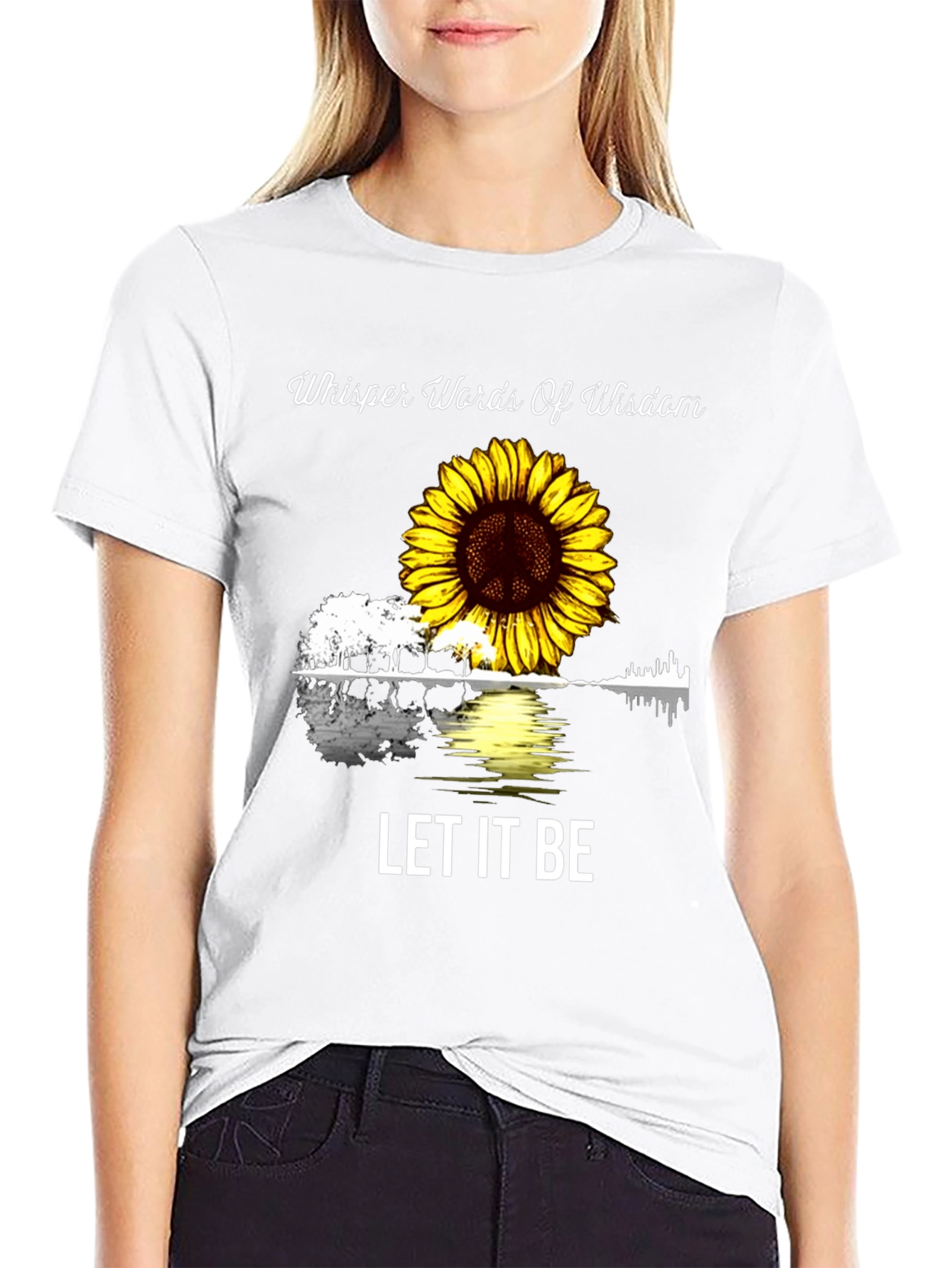 Whisper Words of Wisdom Sunflower Guitar T-Shirt