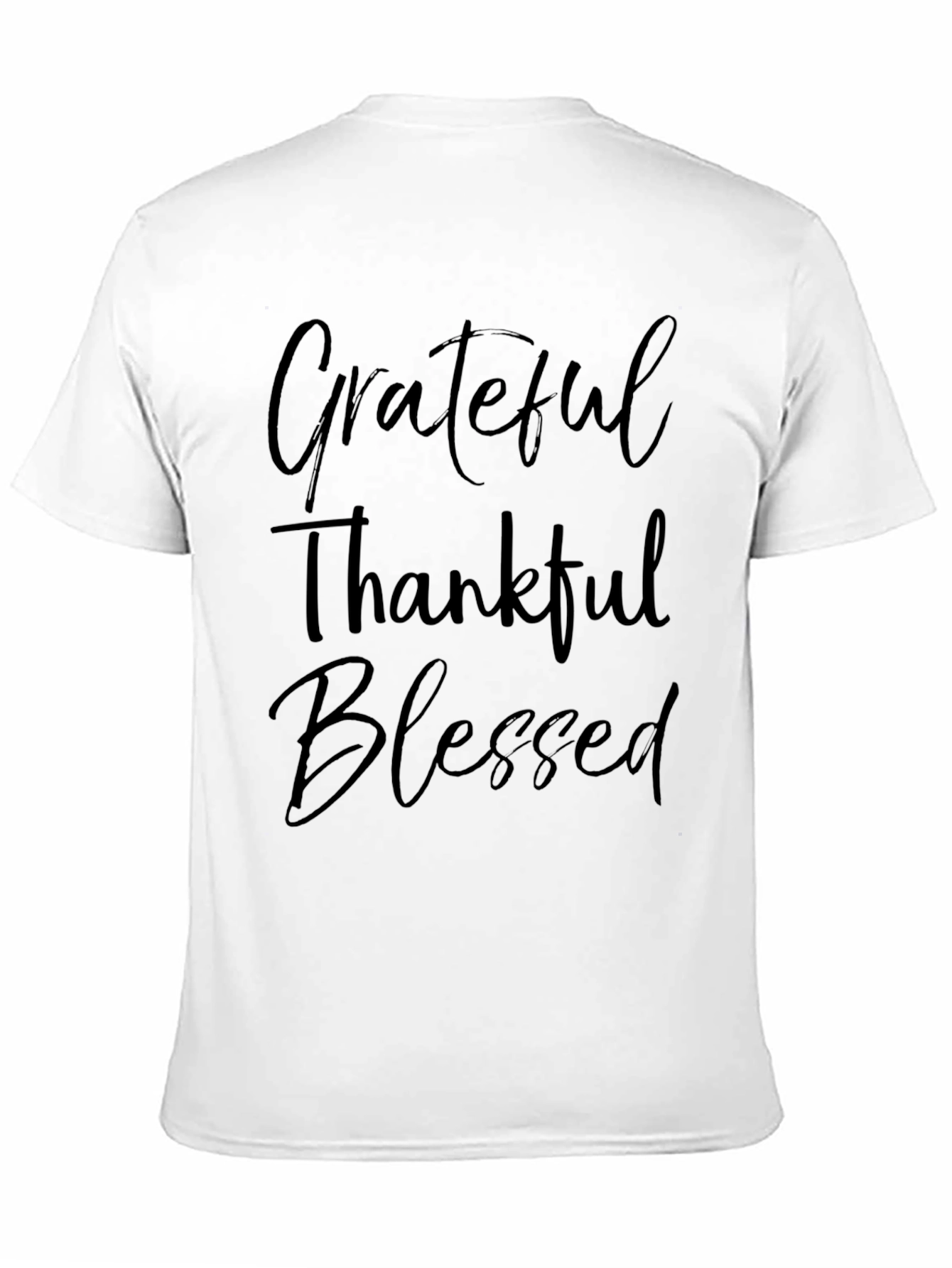 Grateful Thankful Blessed Black T-Shirt