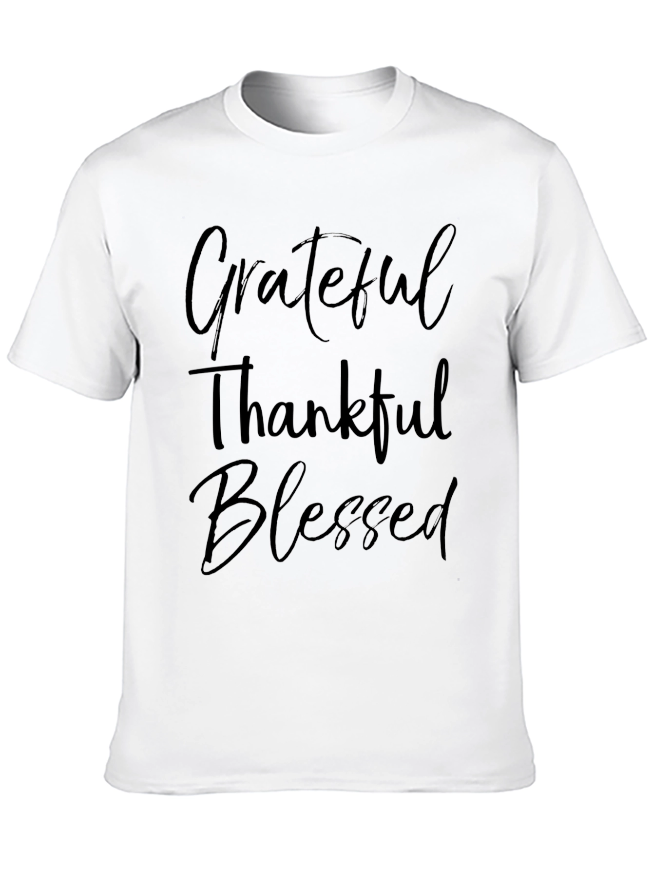 Grateful Thankful Blessed Black T-Shirt