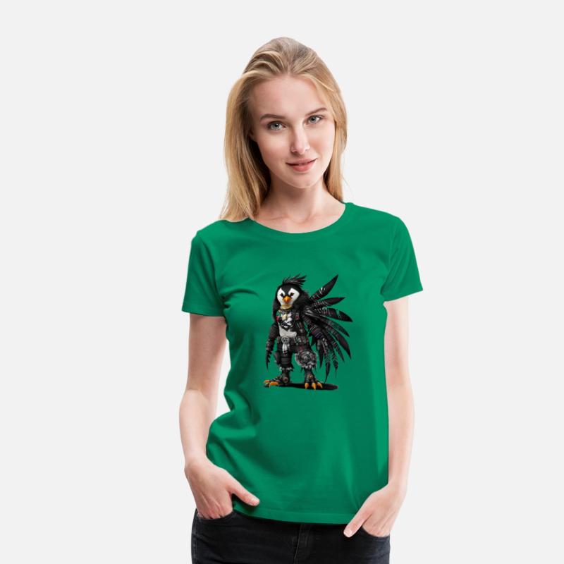 Punkrock Penguin with large feathers