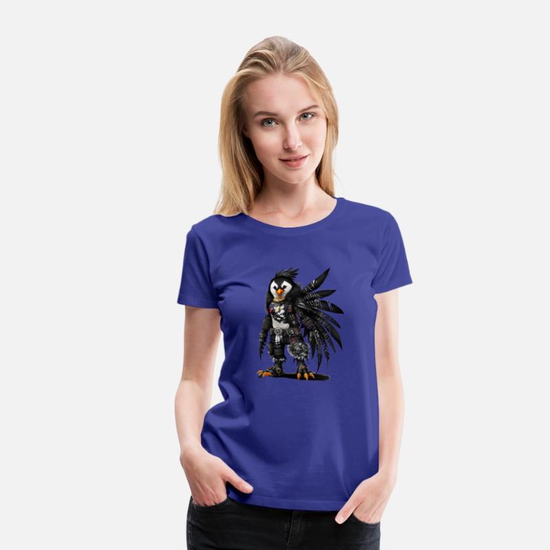 Punkrock Penguin with large feathers