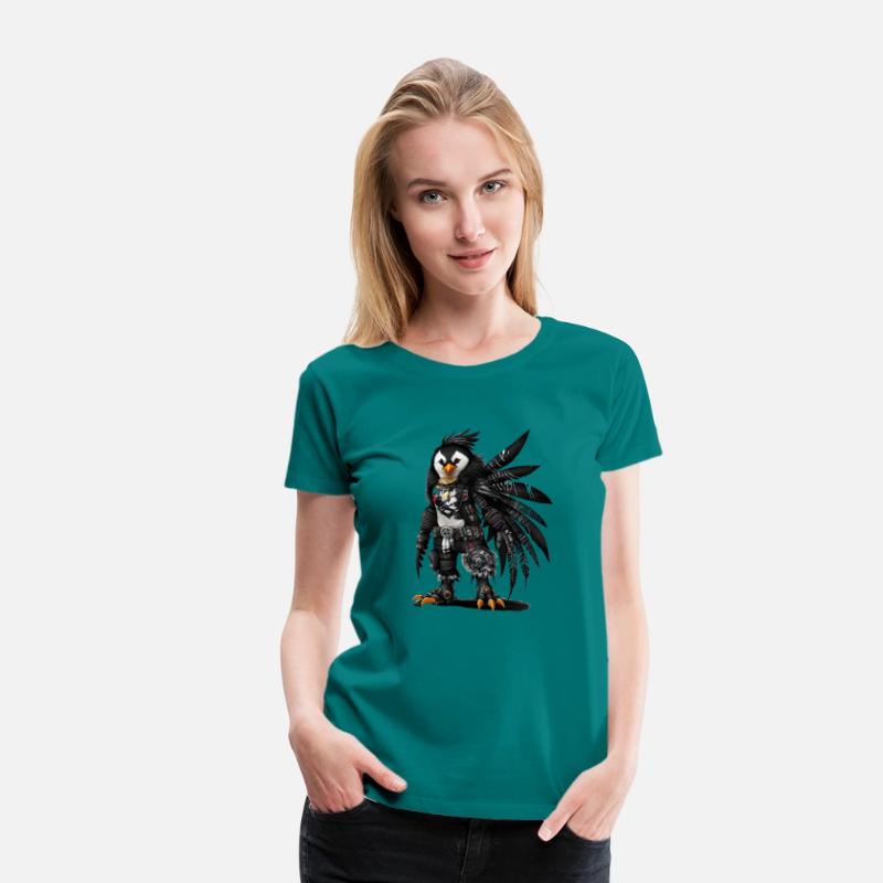 Punkrock Penguin with large feathers