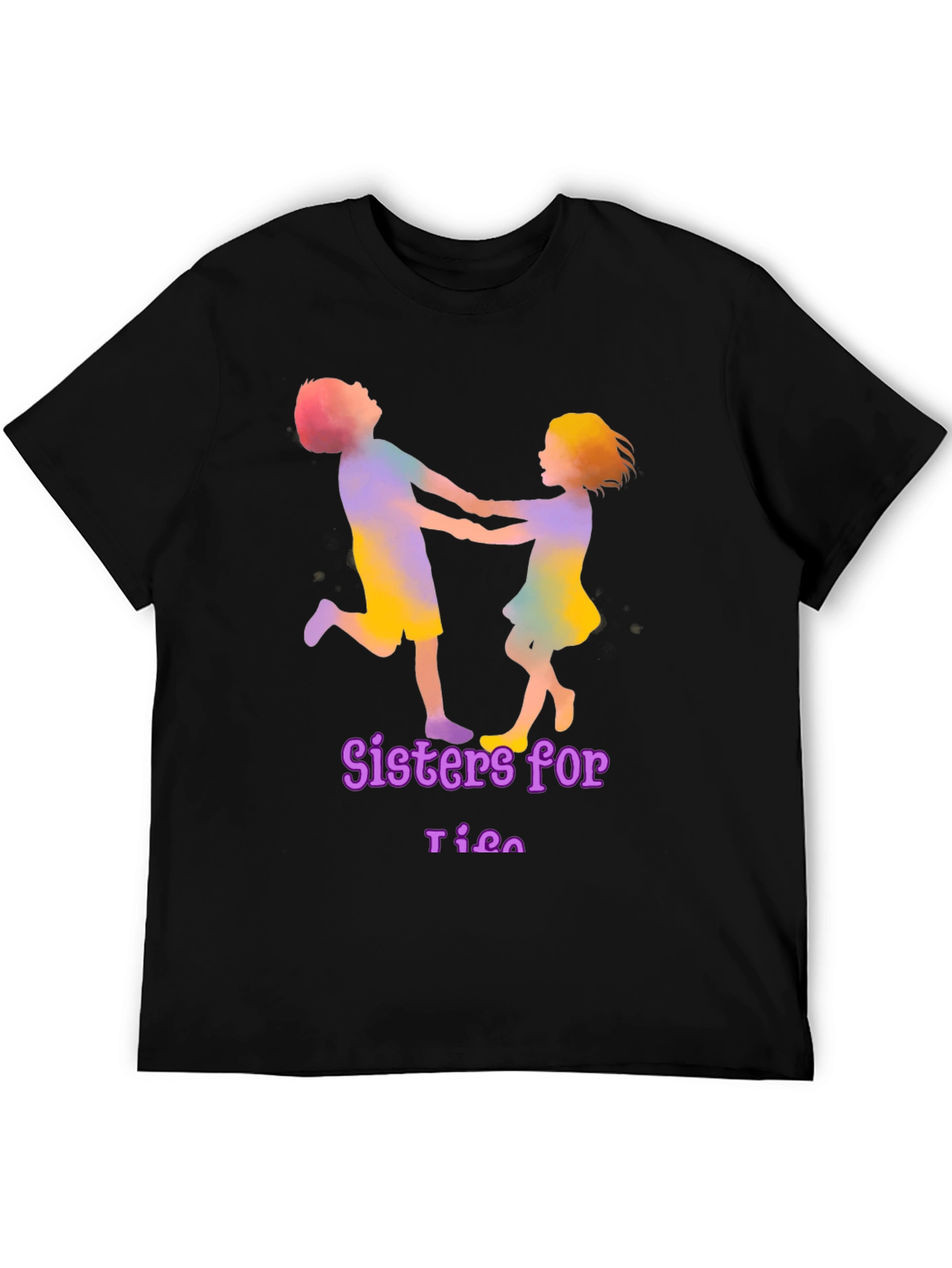 Sisters for Life Black Graphic T-Shirt