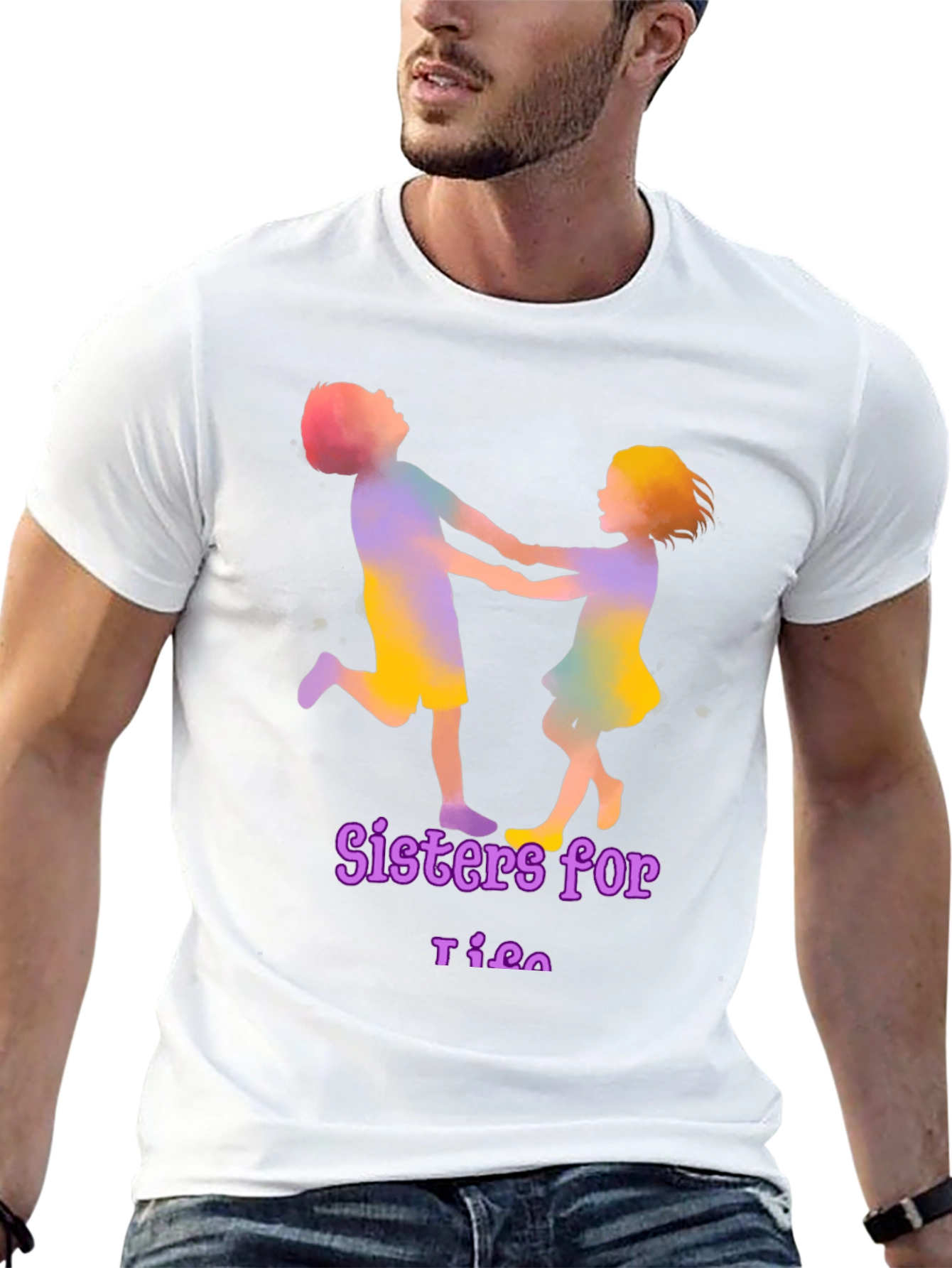 Sisters for Life Black Graphic T-Shirt
