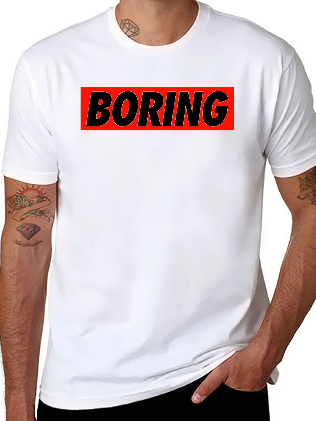 Boring Graphic T-Shirt - Classic Crew Neck