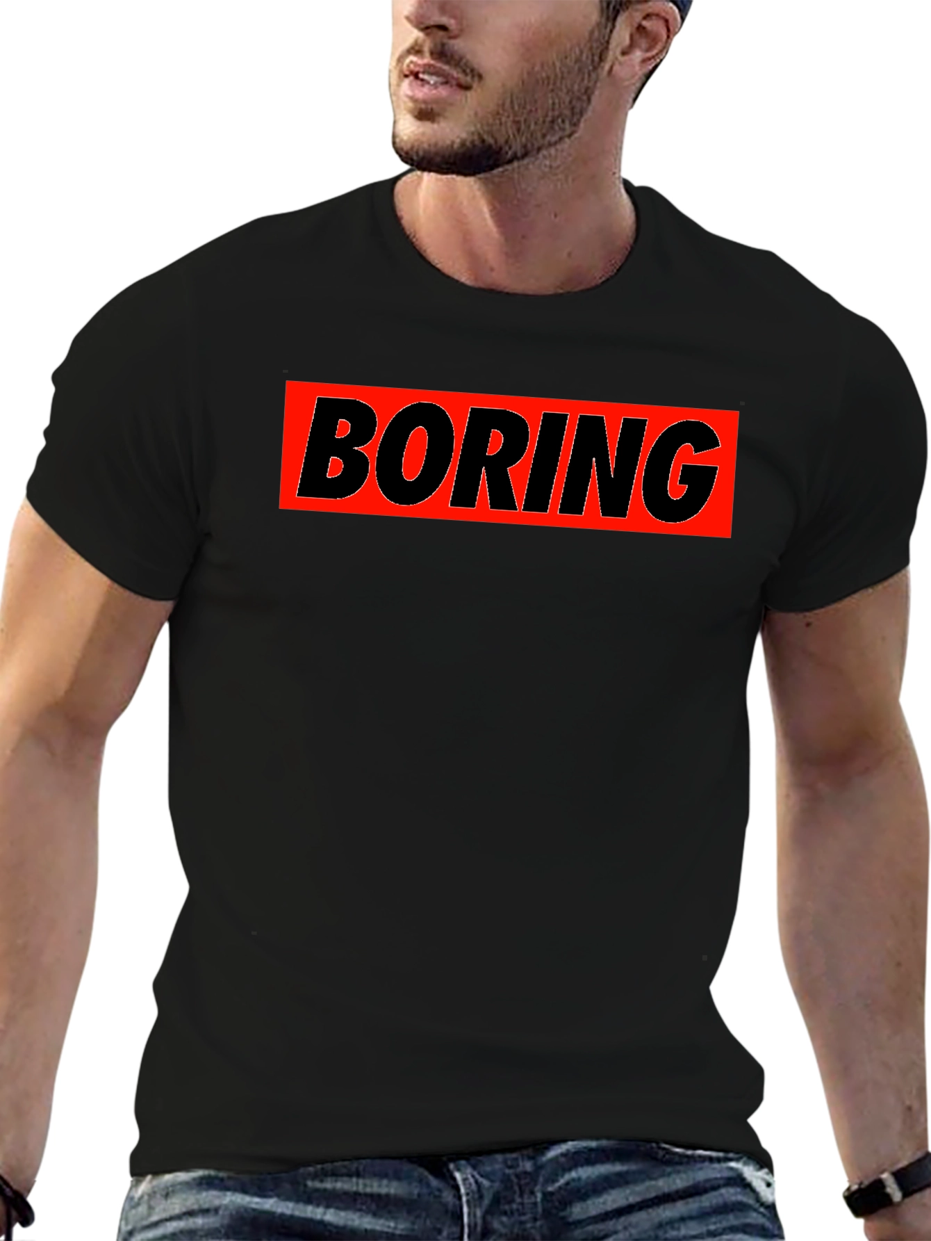 Boring Graphic T-Shirt - Classic Crew Neck