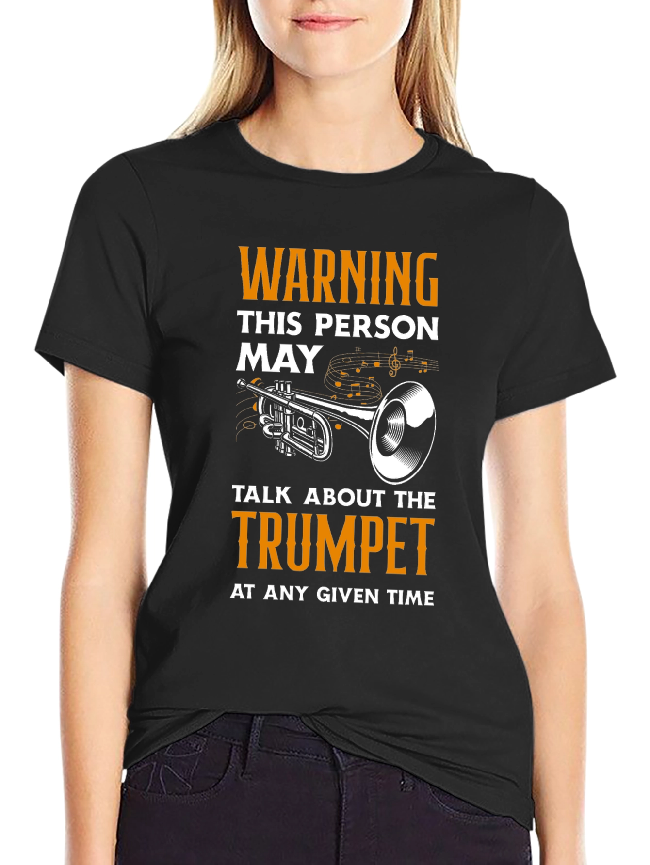 Warning Trumpet T-Shirt - Musician Humor Tee