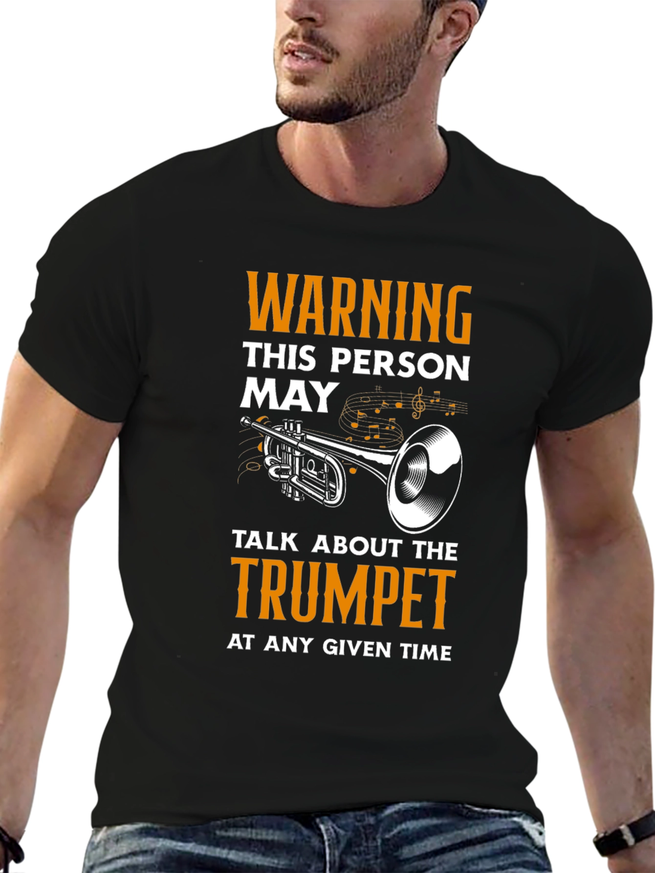 Warning Trumpet T-Shirt - Musician Humor Tee