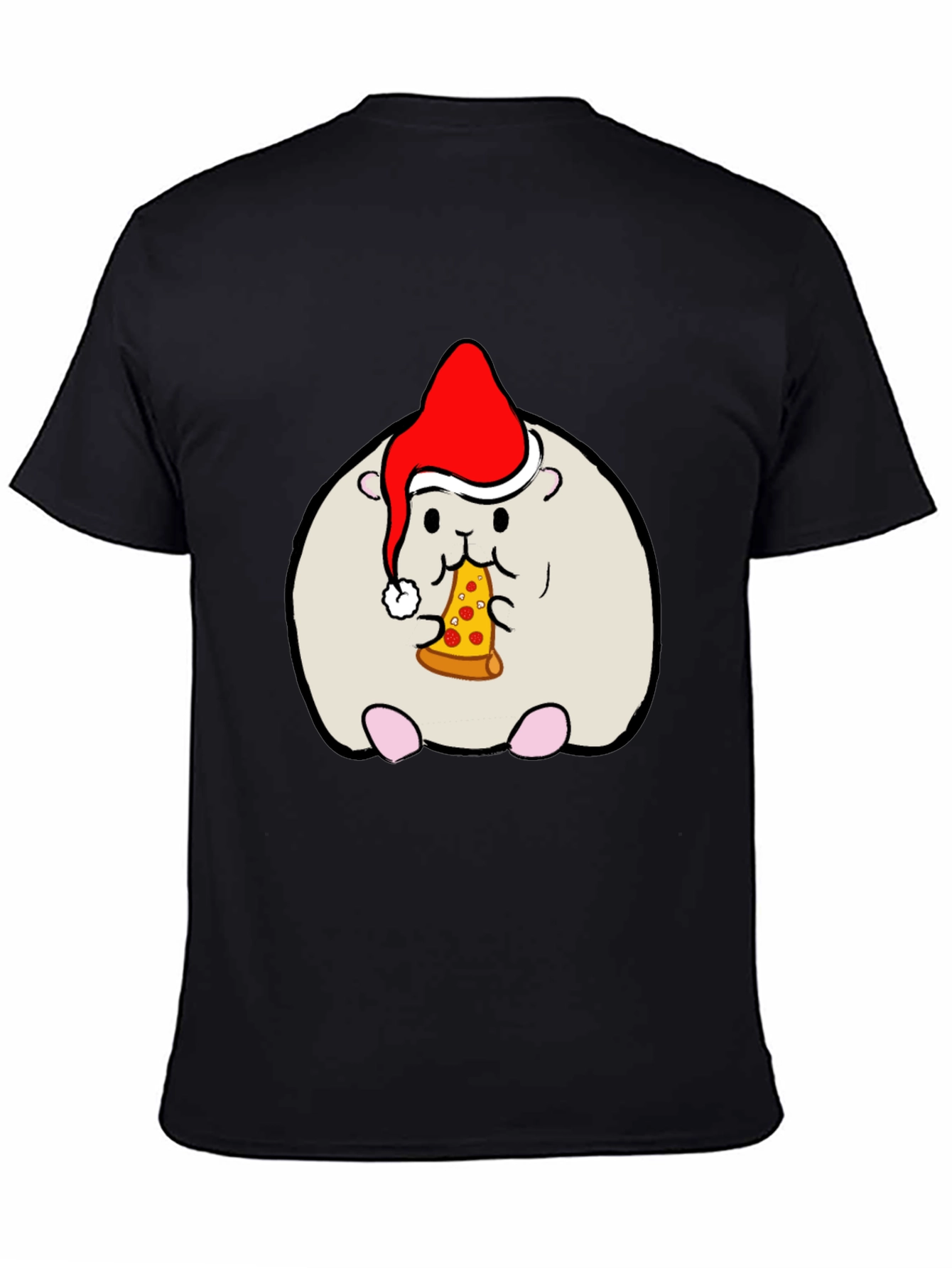 Hamster Christmas Pizza T-Shirt