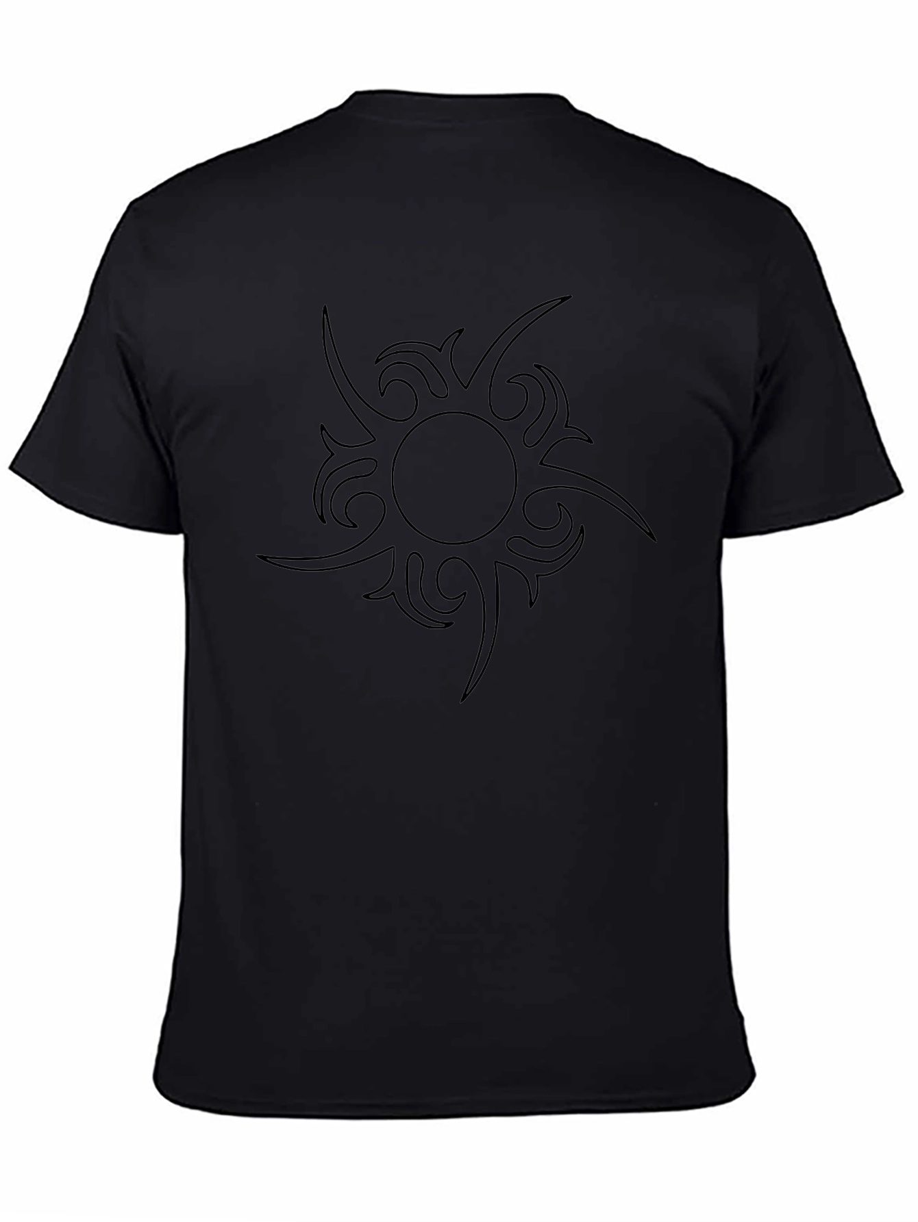 Tribal Sun Graphic Black T-Shirt